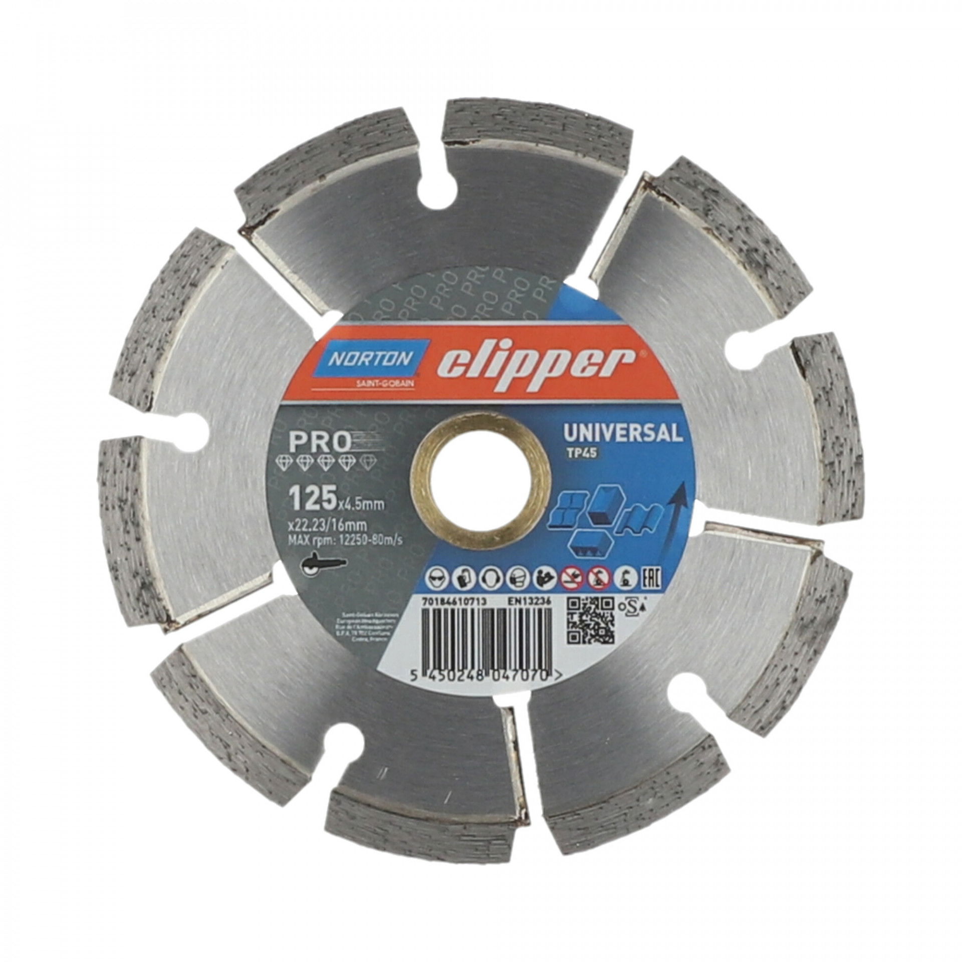 Norton Clipper Pro Universal TP gyémánt vágókorong Ø125x22,23x4,5 mm termék fő termékképe