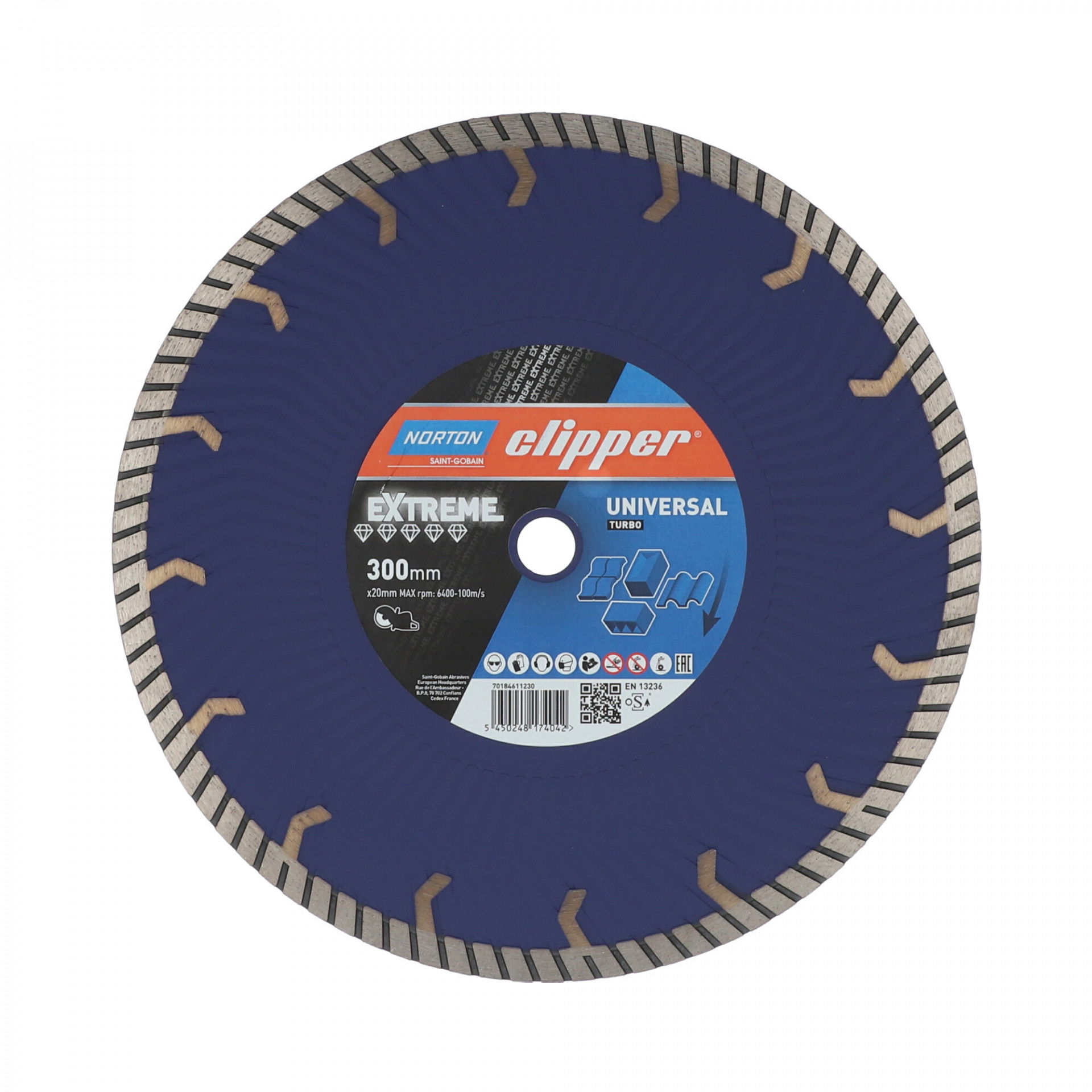 Norton Clipper Extreme Universal Turbo gyémánt vágókorong Ø300x22,23 mm termék fő termékképe