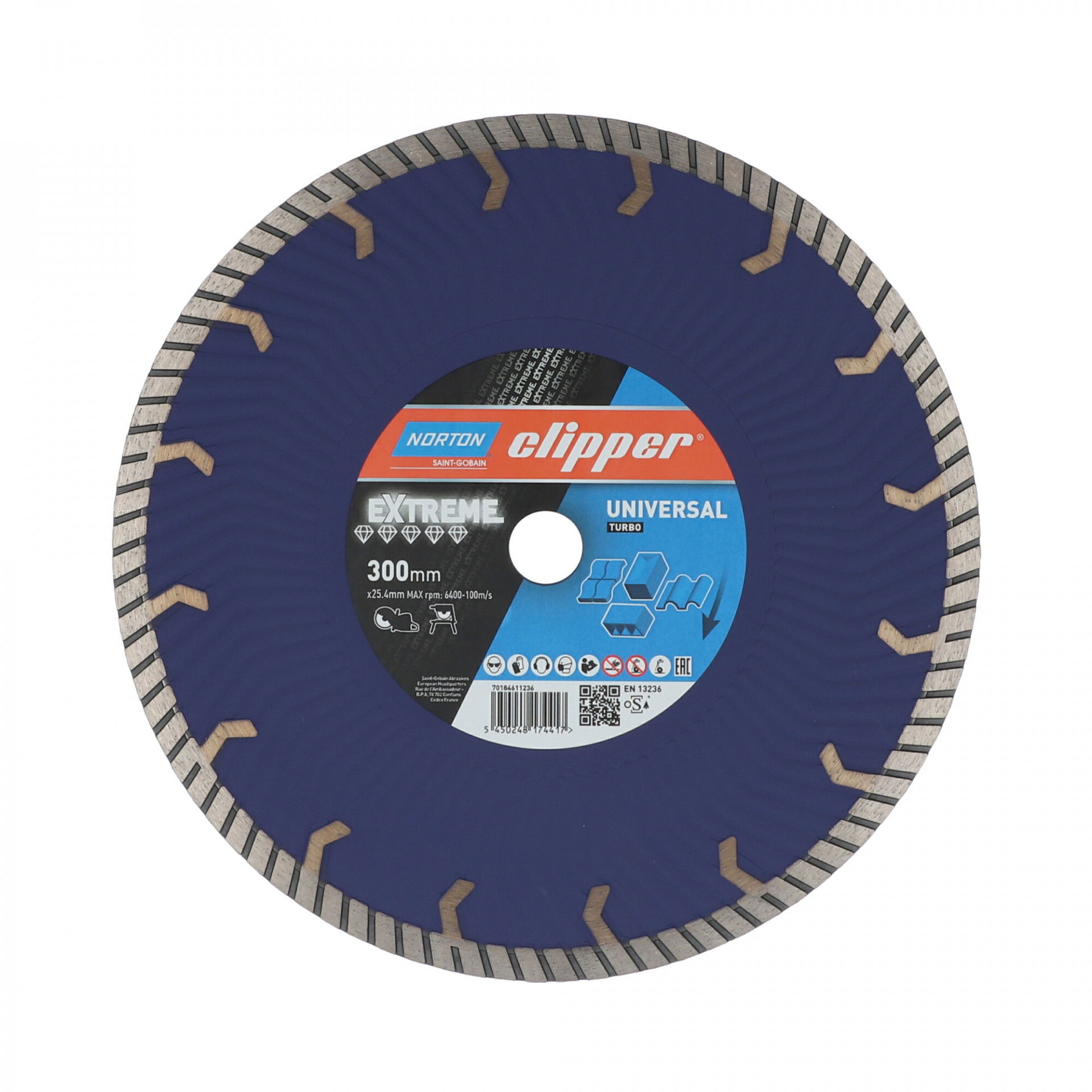 Norton Clipper Extreme Universal Turbo gyémánt vágókorong Ø300x25,4 mm termék fő termékképe