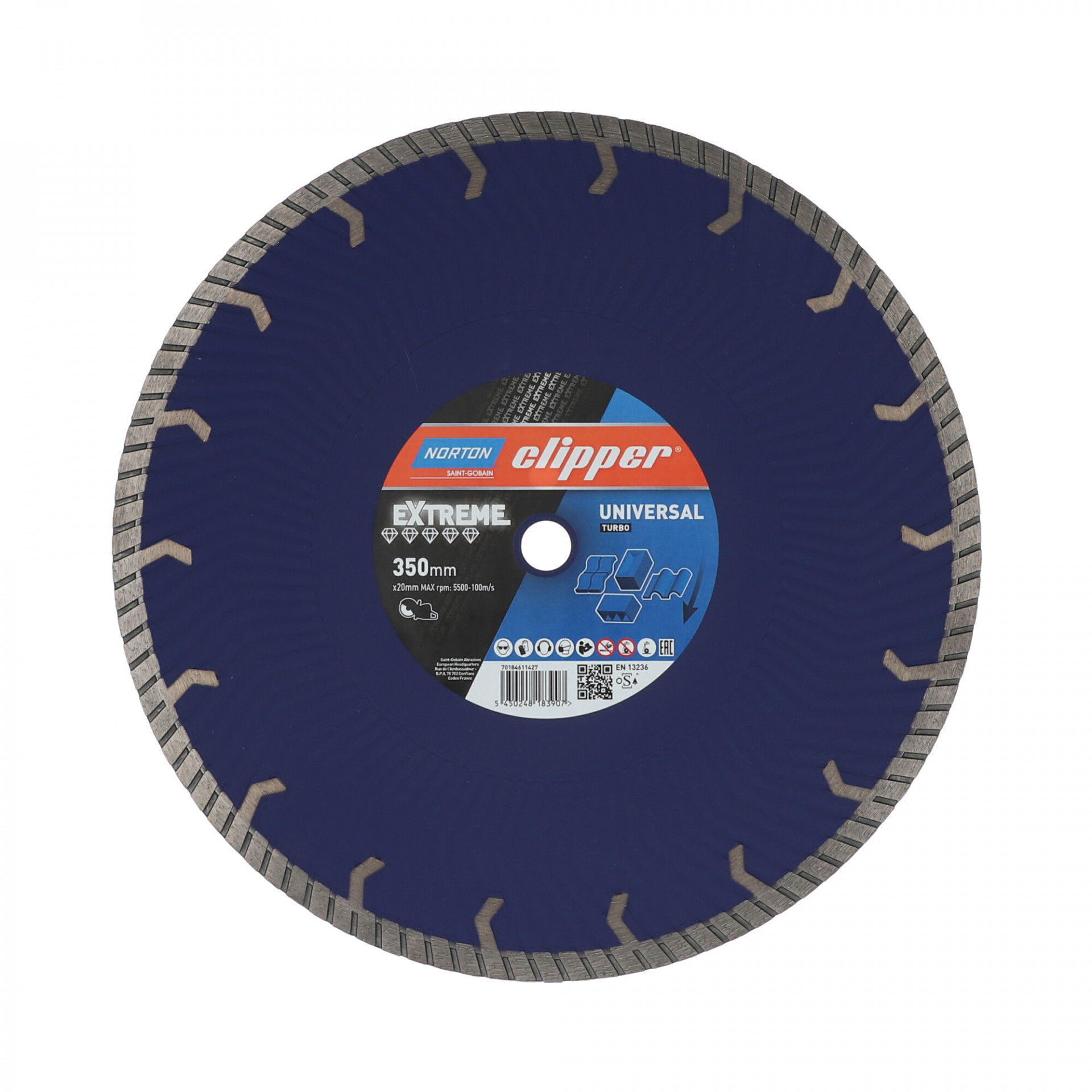 Norton Clipper Extreme Universal Turbo gyémánt vágókorong Ø350x20 mm termék fő termékképe