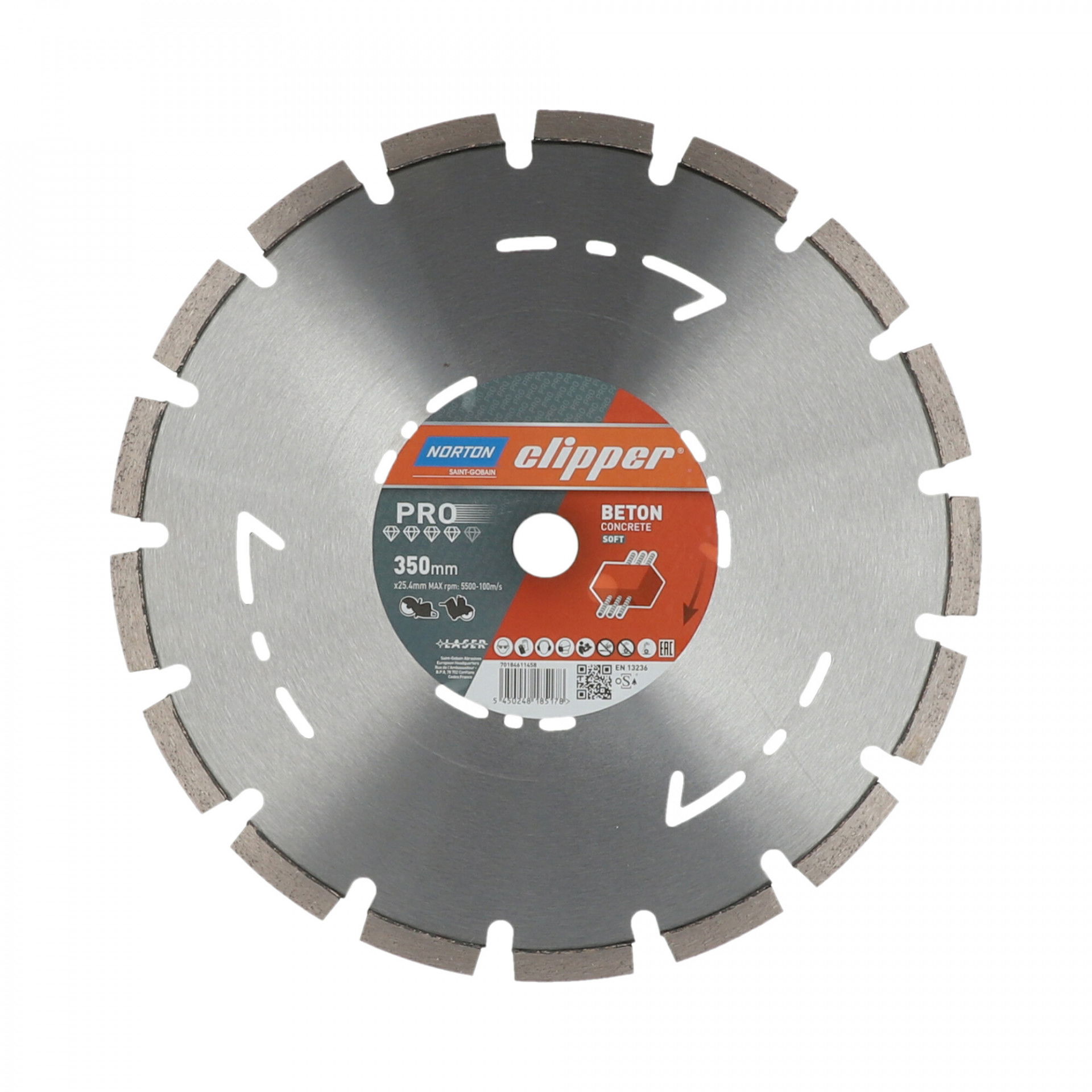 Norton Clipper Pro Beton Soft gyémánt vágókorong Ø350x25,4 mm termék fő termékképe