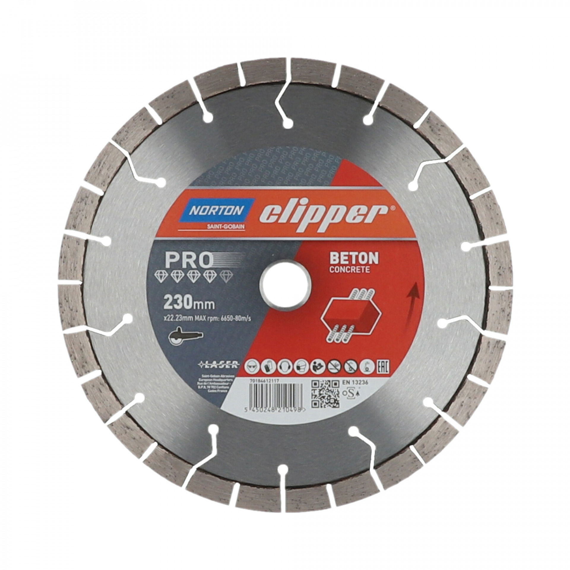 Norton Clipper Pro Beton gyémánt vágókorong Ø230x22,23 mm termék fő termékképe
