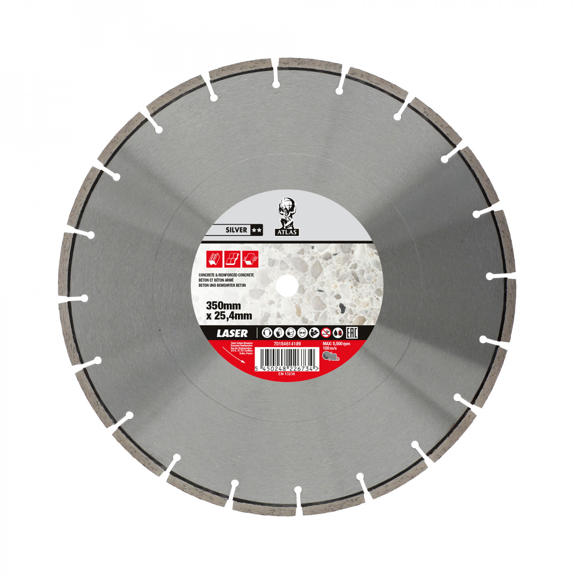 Atlas Laser gyémánt vágókorong Ø350x25,4 mm termék fő termékképe