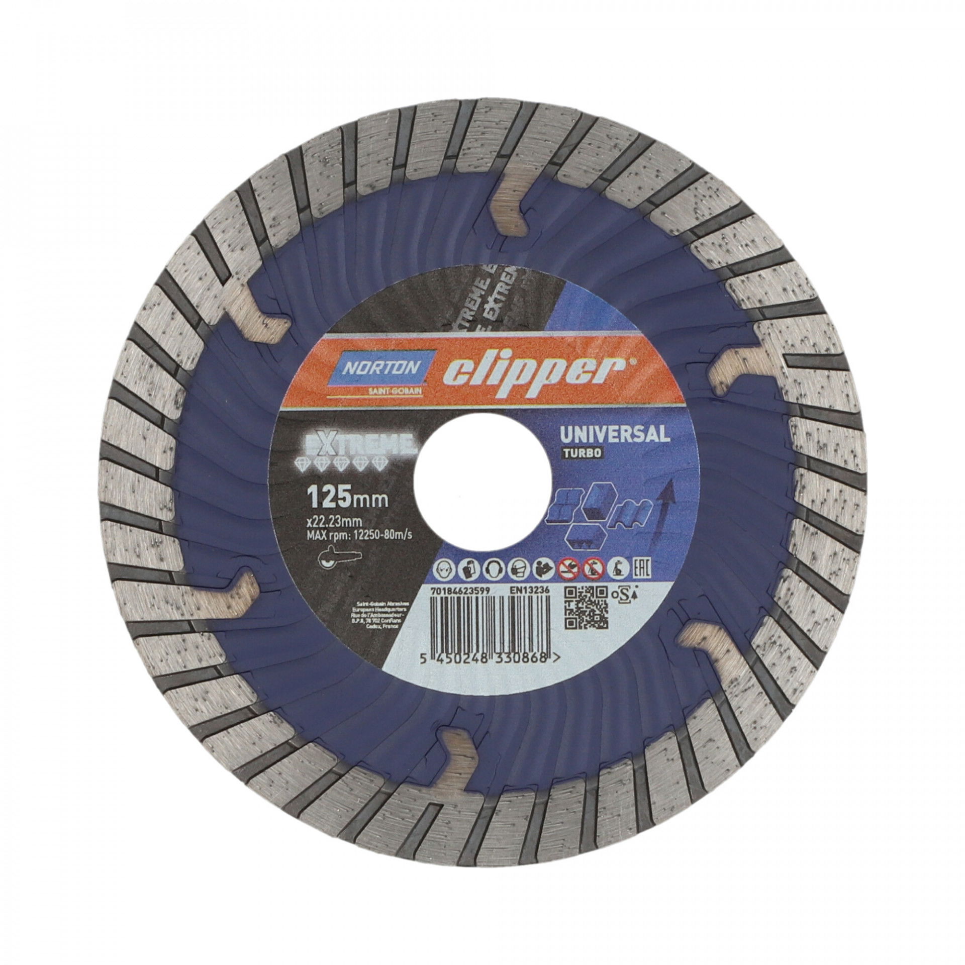 Norton Clipper Extreme Universal Turbo gyémánt vágókorong Ø125x22,23 mm termék fő termékképe