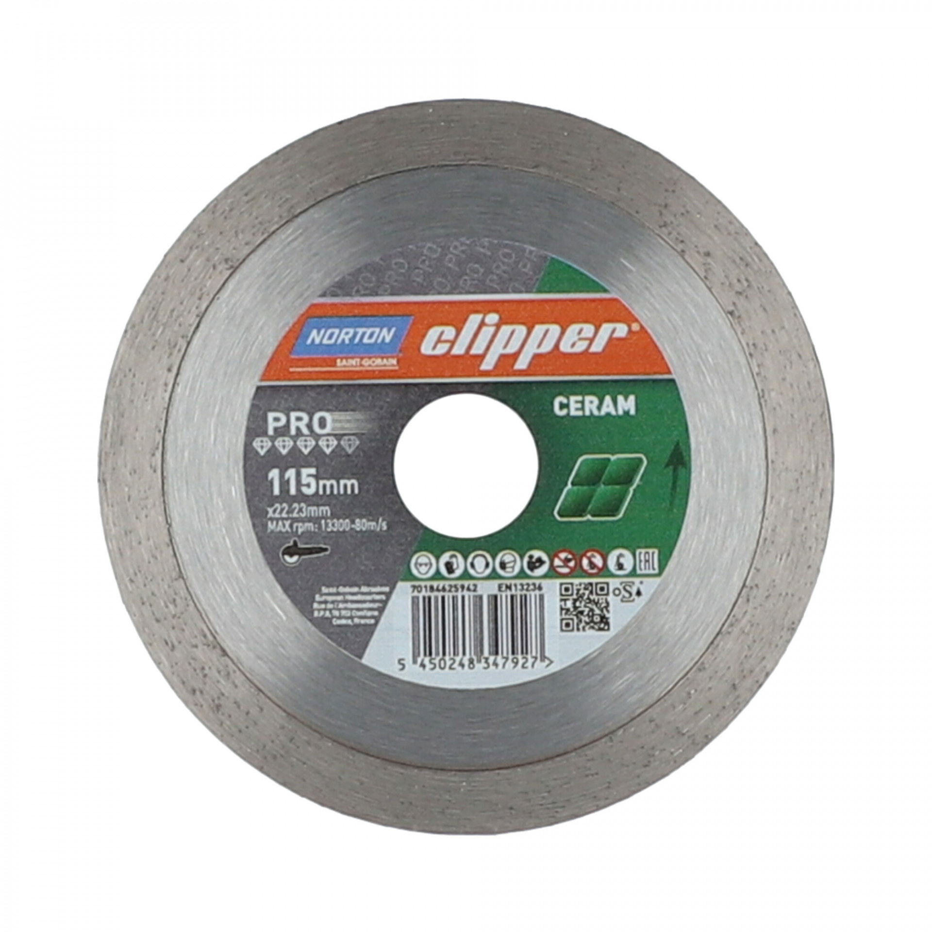 Norton Clipper Pro Ceramic gyémánt vágókorong Ø115x22,23 mm termék fő termékképe