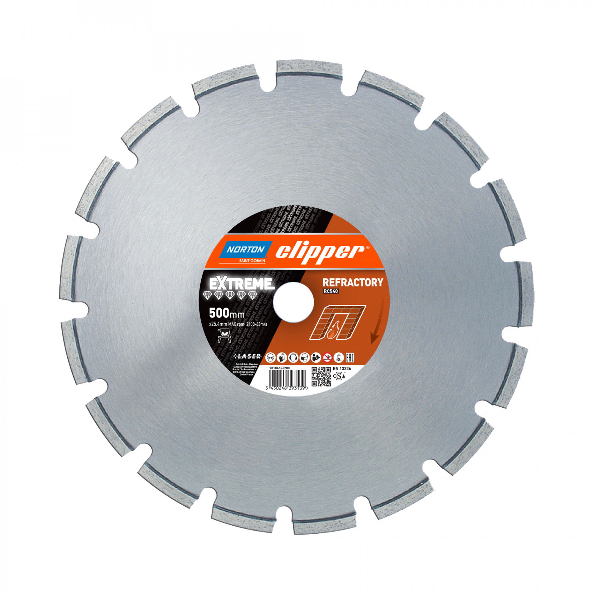 Norton Clipper Extreme RC540 gyémánt vágókorong Ø500x25,4 mm termék fő termékképe
