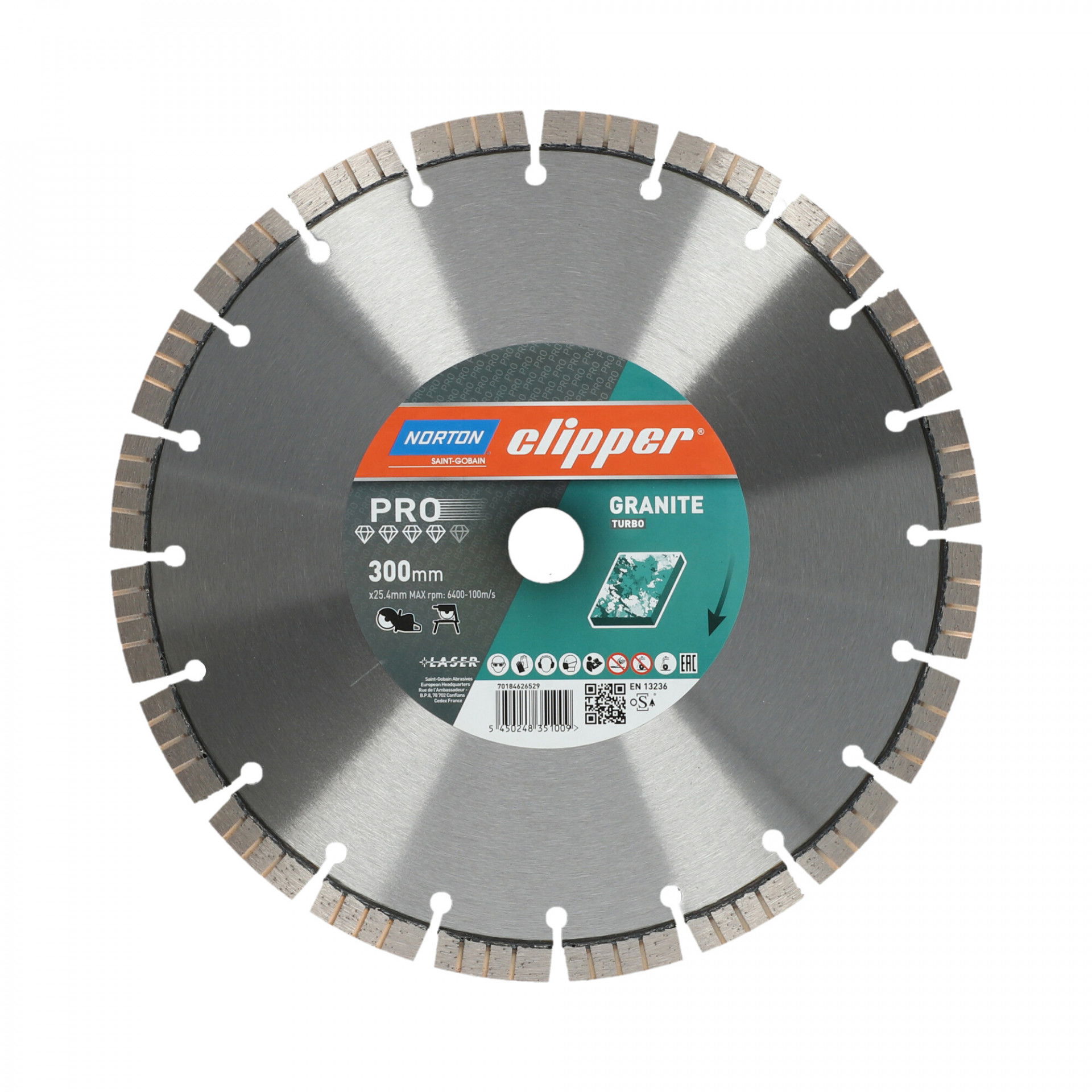 Norton Clipper Pro Granite Turbo gyémánt vágókorong Ø300x25,4 mm termék fő termékképe