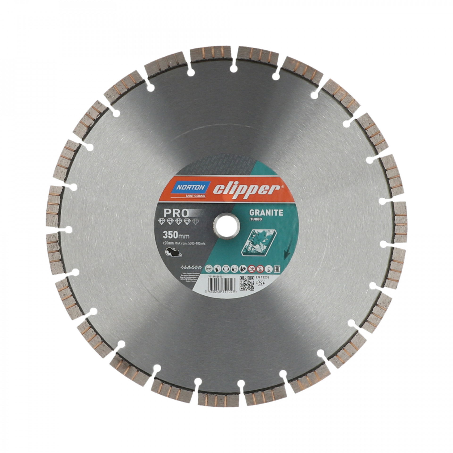 Norton Clipper Pro Granite Turbo gyémánt vágókorong Ø350x20 mm termék fő termékképe