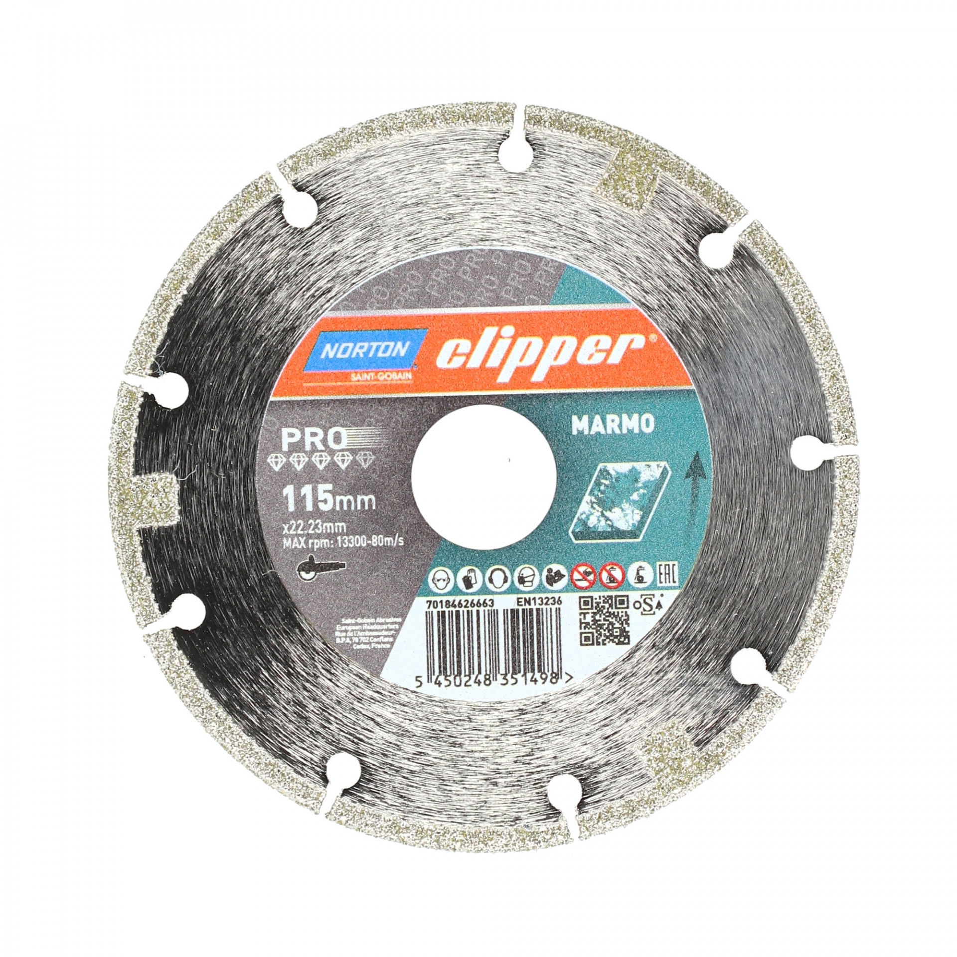 Norton Clipper Pro Marmo gyémánt vágókorong Ø115x22,23 mm termék fő termékképe