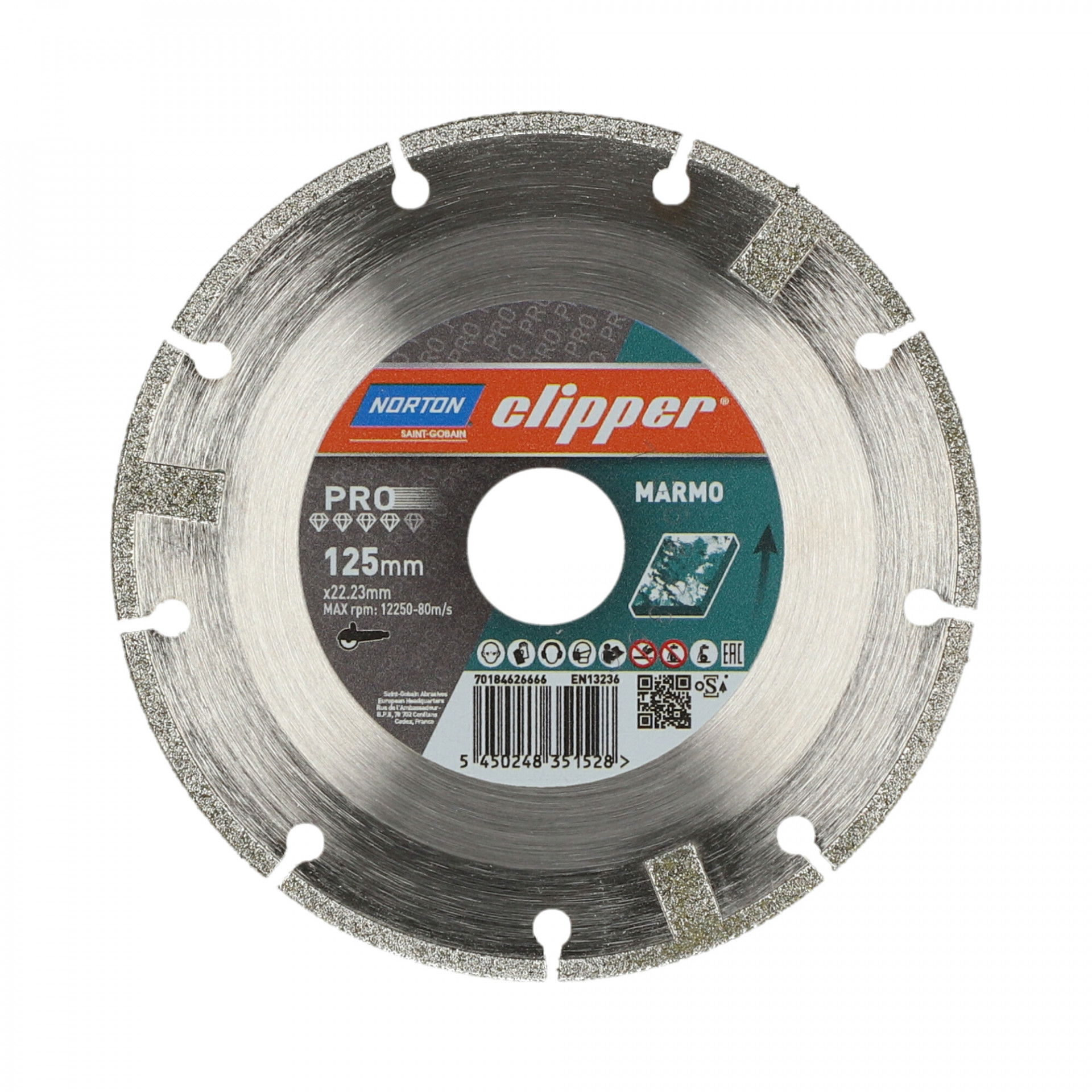 Norton Clipper Pro Marmo gyémánt vágókorong Ø125x22,23 mm termék fő termékképe