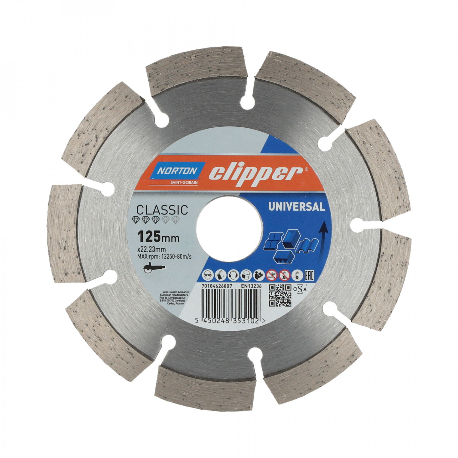 Norton Clipper Classic Universal gyémánt vágókorong Ø125x22,23 mm termék fő termékképe