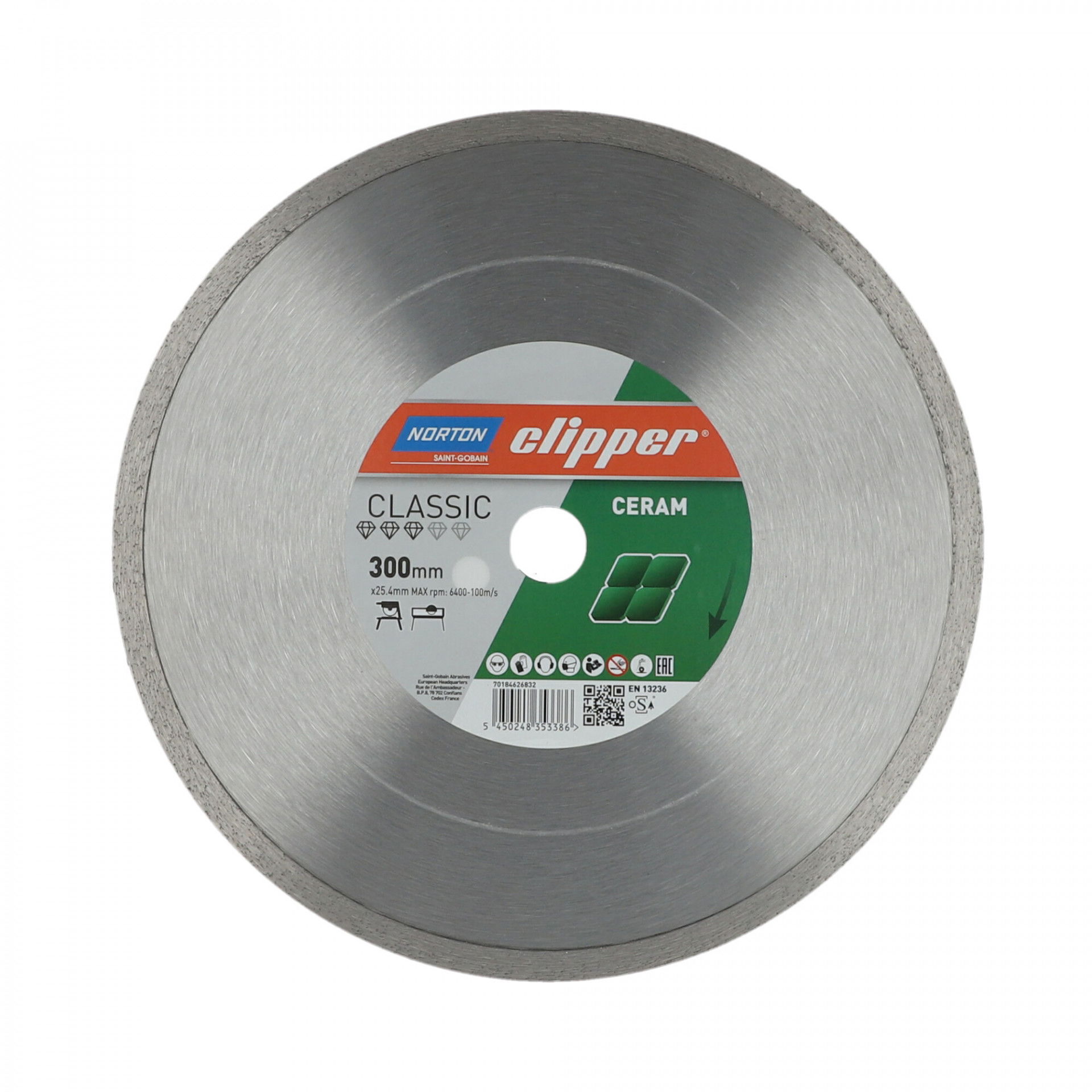 Norton Clipper Classic Ceramic gyémánt vágókorong Ø300x25,4 mm termék fő termékképe