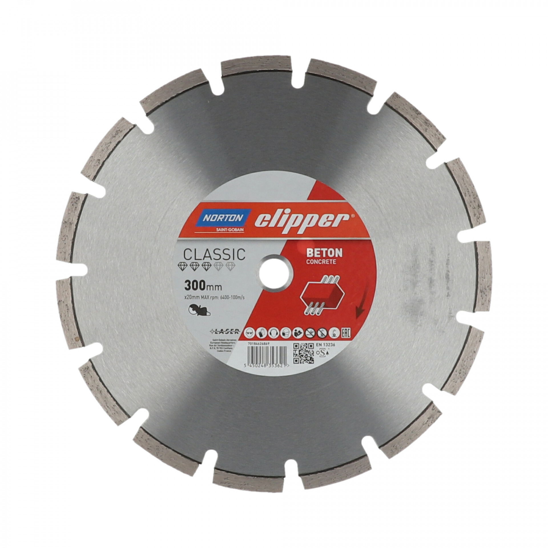 Norton Clipper Classic Beton gyémánt vágókorong Ø300x20 mm termék fő termékképe