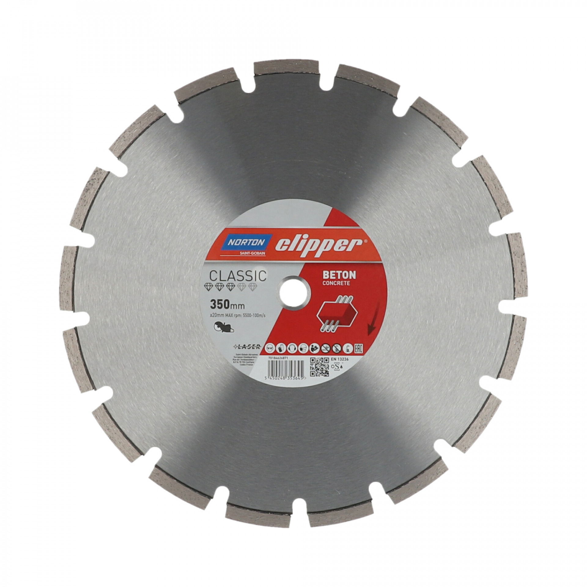 Norton Clipper Classic Beton gyémánt vágókorong Ø350x20 mm termék fő termékképe