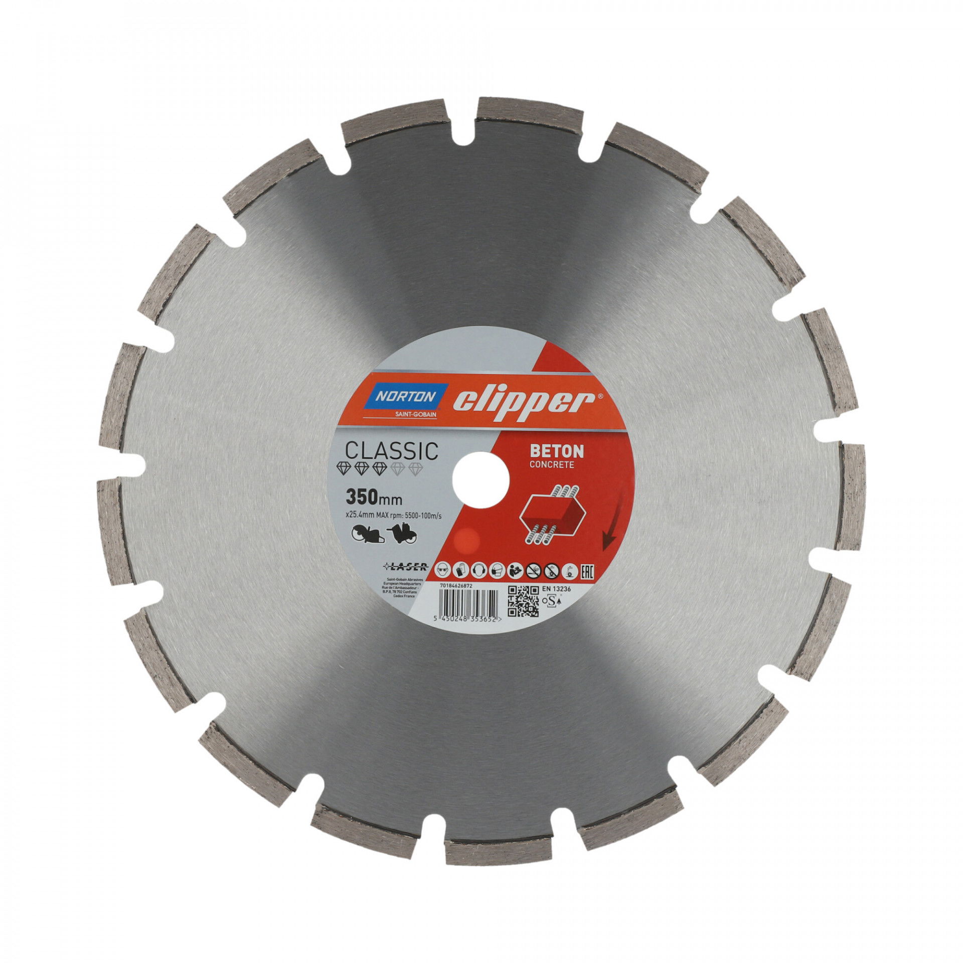 Norton Clipper Classic Beton gyémánt vágókorong Ø350x25,4 mm termék fő termékképe