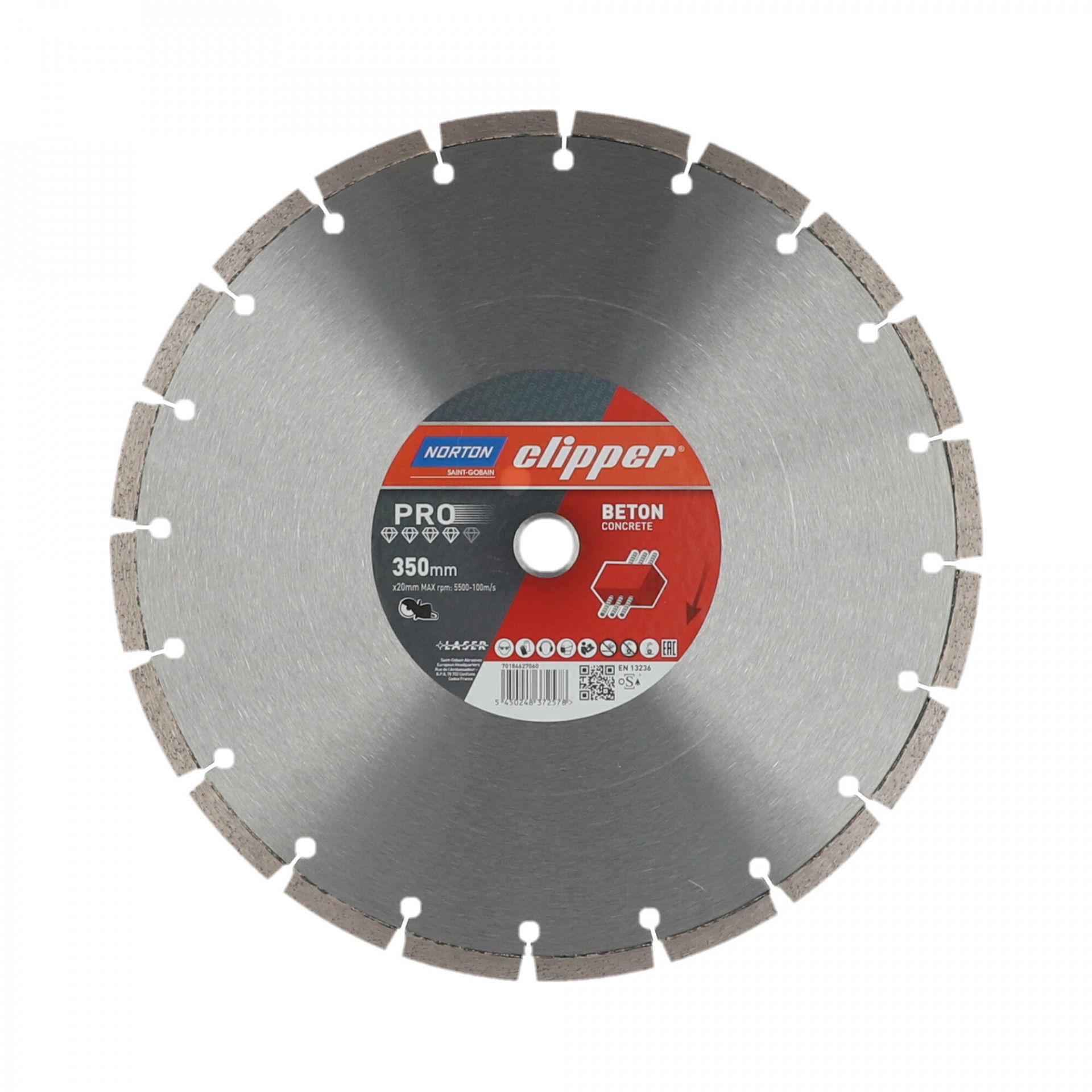 Norton Clipper Pro Beton gyémánt vágókorong Ø350x20 mm termék fő termékképe