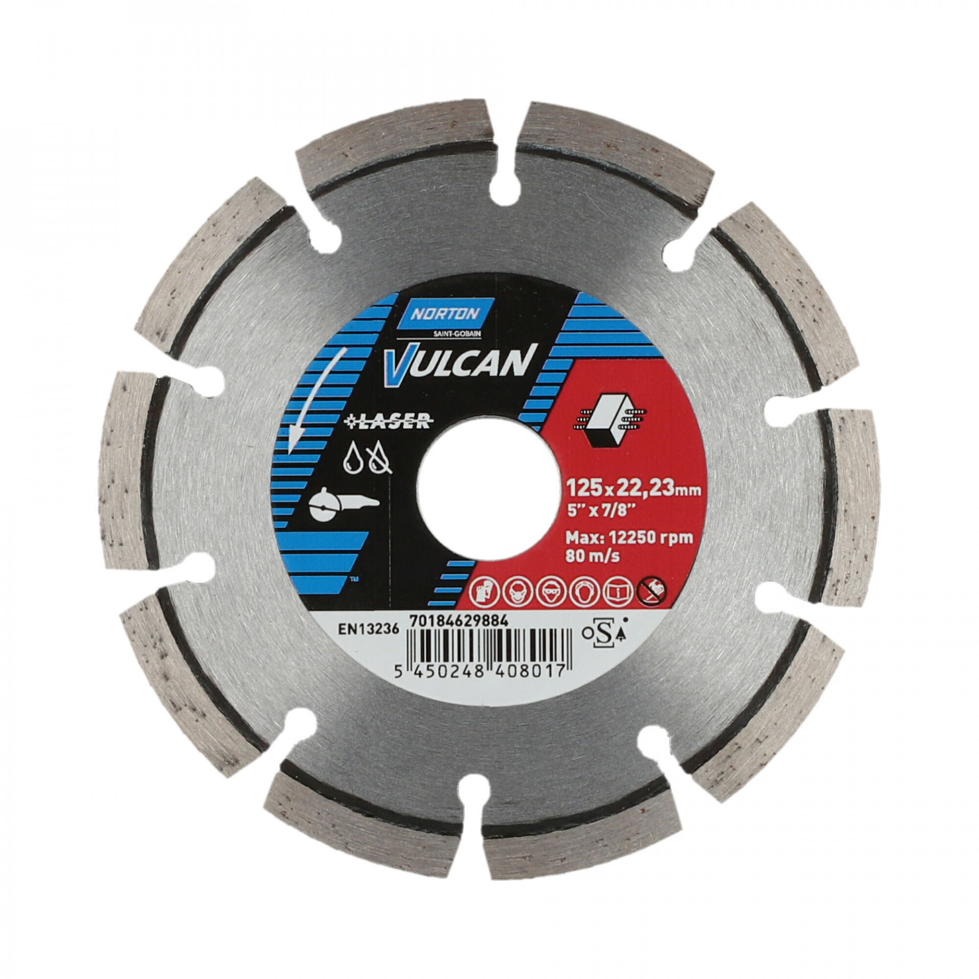 Norton Vulcan Laser gyémánt vágókorong Ø125x22,23 mm termék fő termékképe