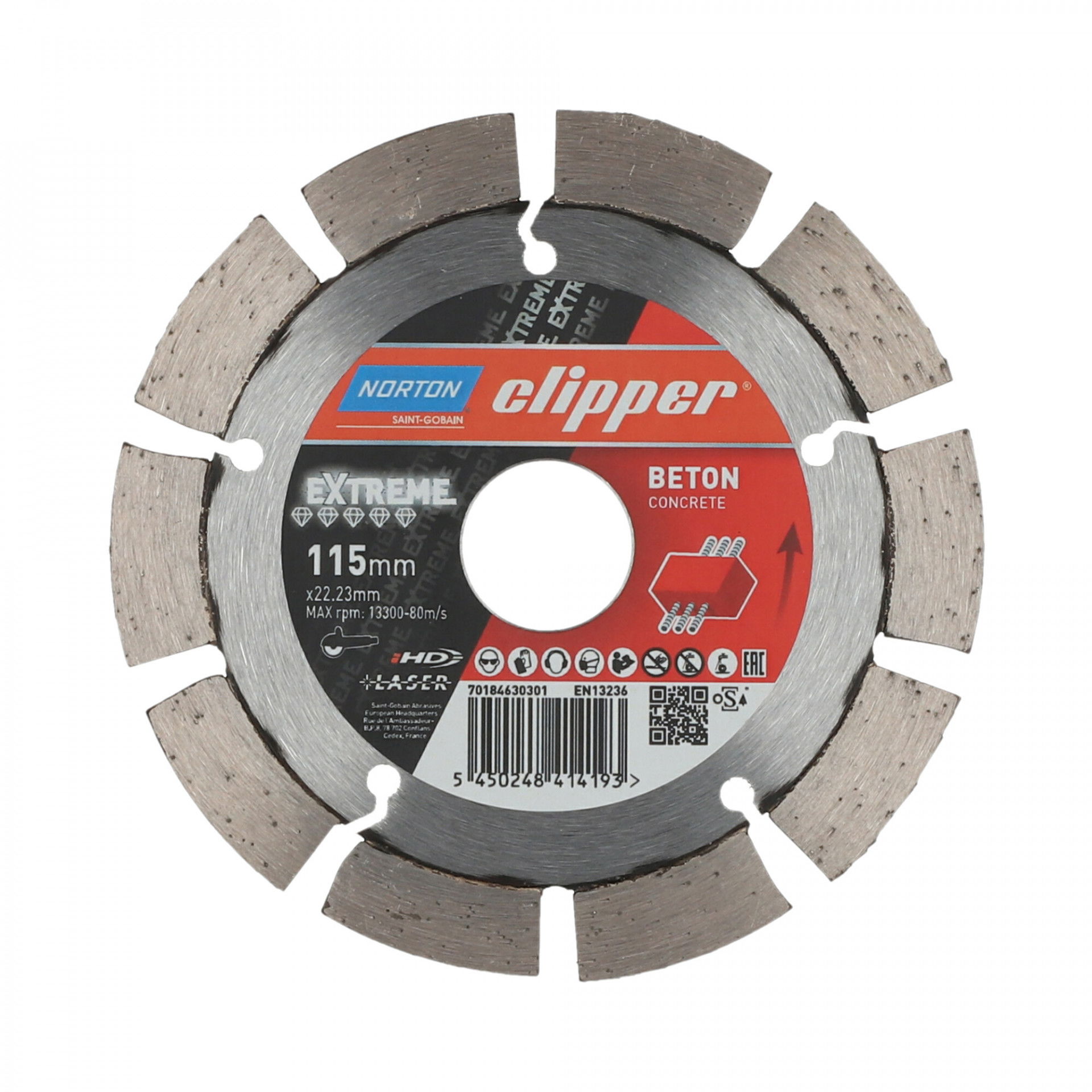 Norton Clipper Extreme Beton gyémánt vágókorong Ø115x22,23 mm termék fő termékképe