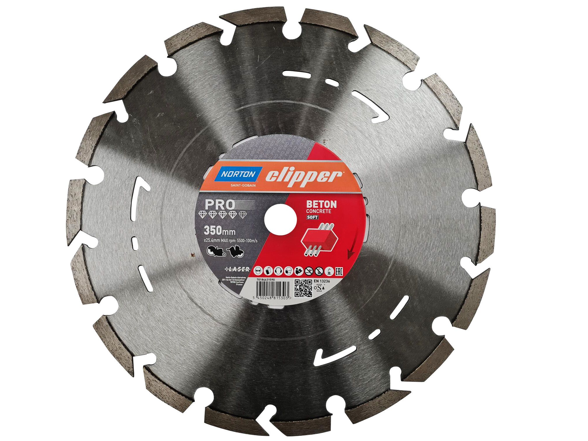 Norton Clipper Pro Beton Soft II gyémánt vágókorong Ø350x25,4 mm termék fő termékképe