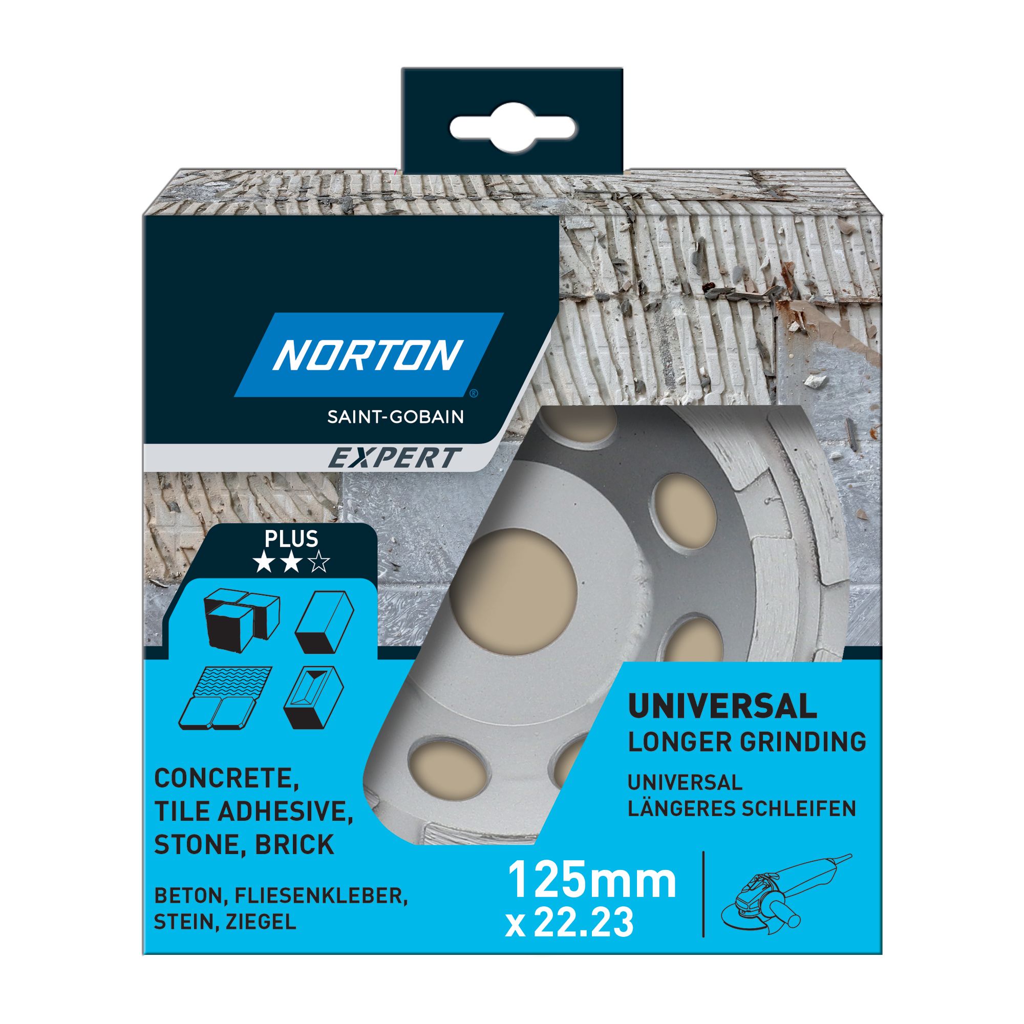 Norton Expert Pro CG-2 kétsoros gyémánt betoncsiszoló tárcsa Ø125x22,23 mm termék fő termékképe
