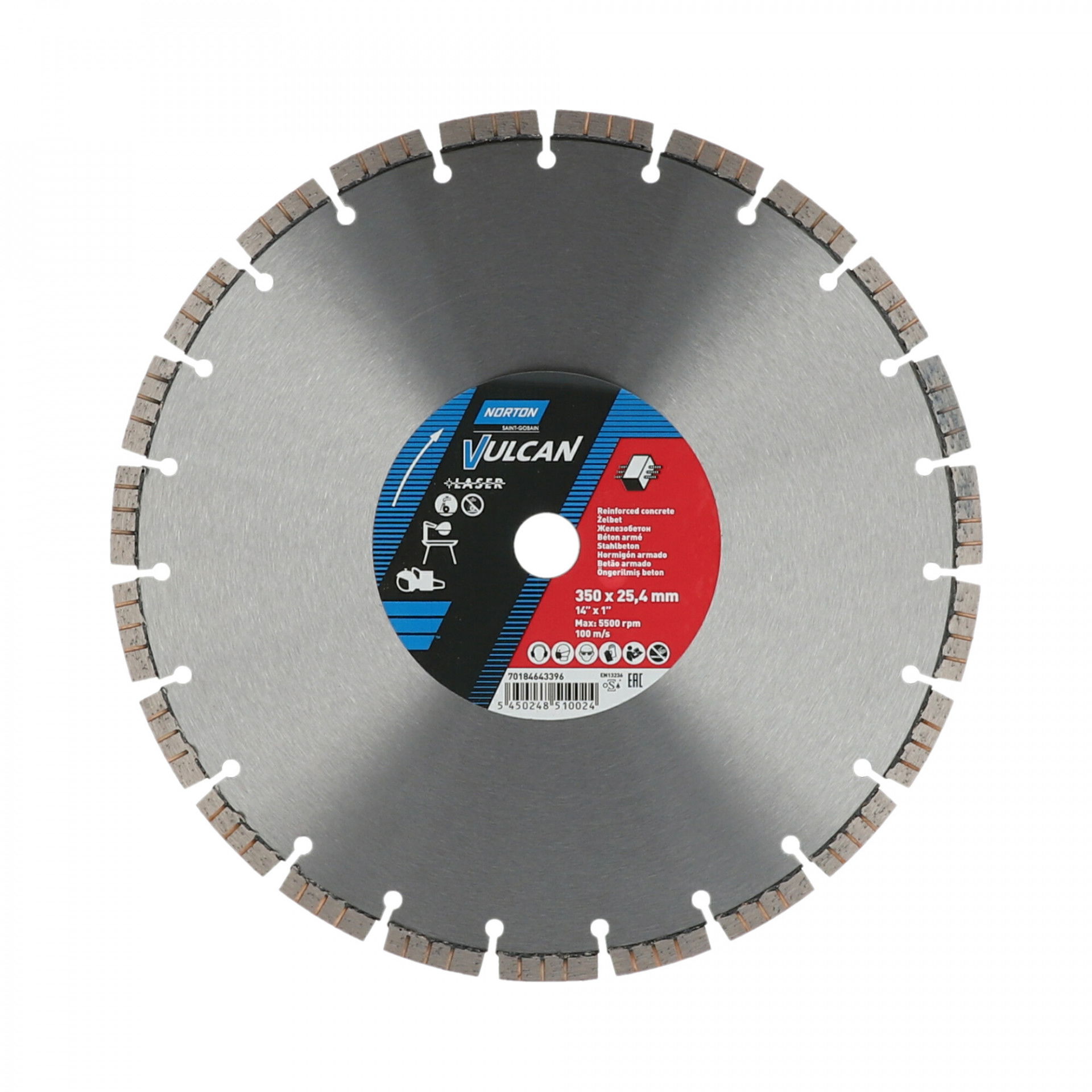 Norton Vulcan Turbo Laser gyémánt vágókorong Ø350x25,4 mm termék fő termékképe