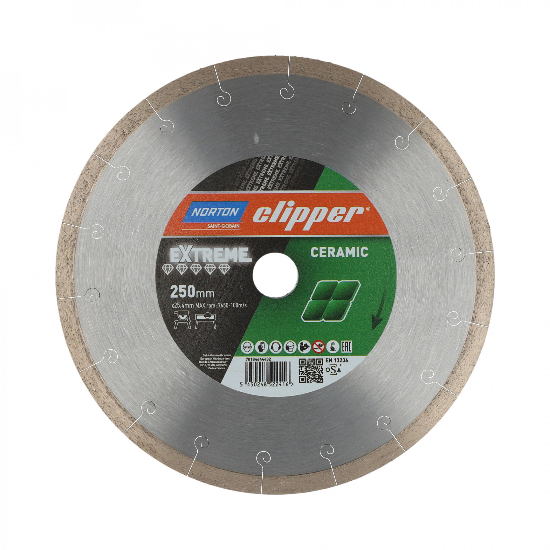 Norton Clipper Extreme Ceramic gyémánt vágókorong Ø250x25,4 mm termék fő termékképe