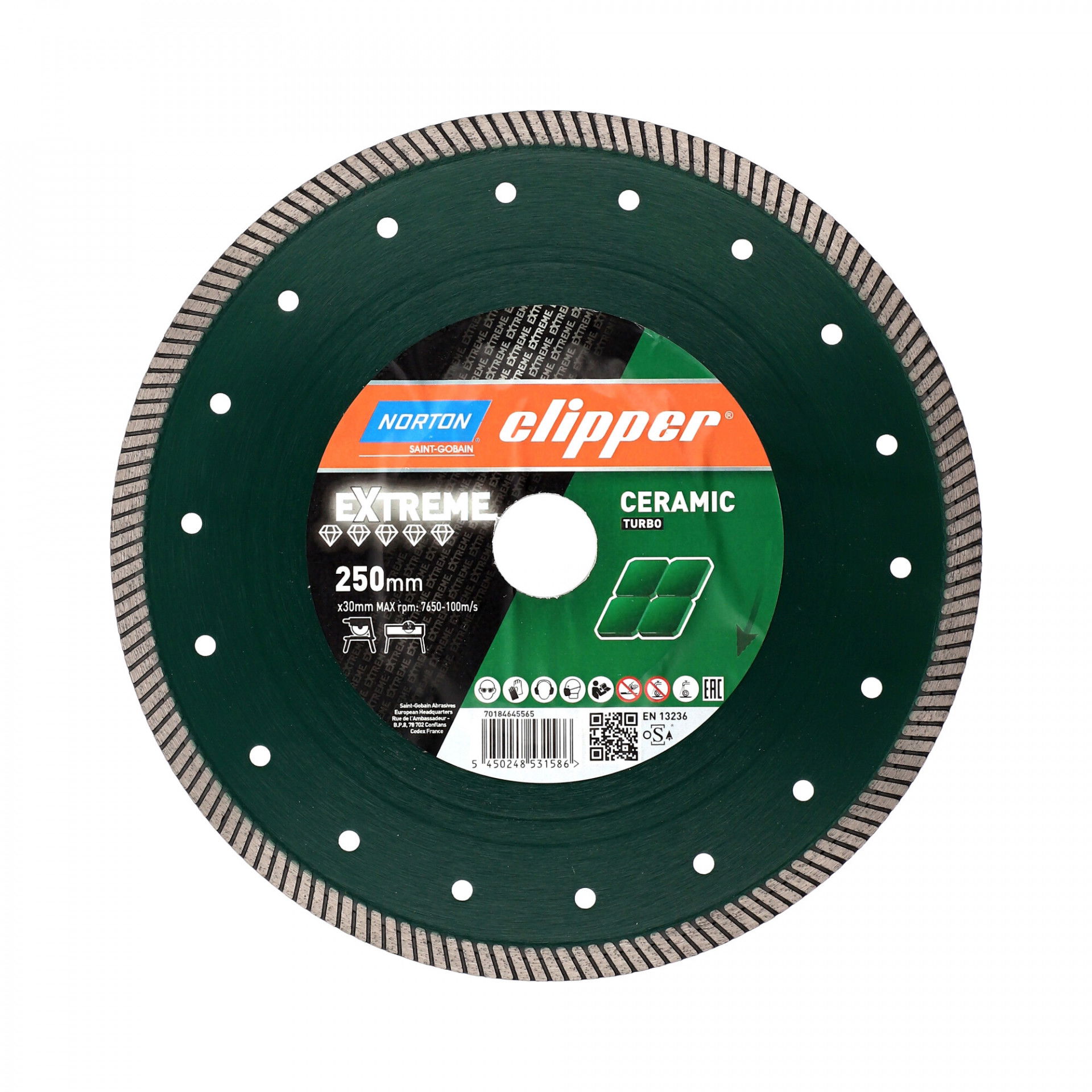 Norton Clipper Extreme Ceramic Turbo gyémánt vágókorong Ø250x30 mm termék fő termékképe