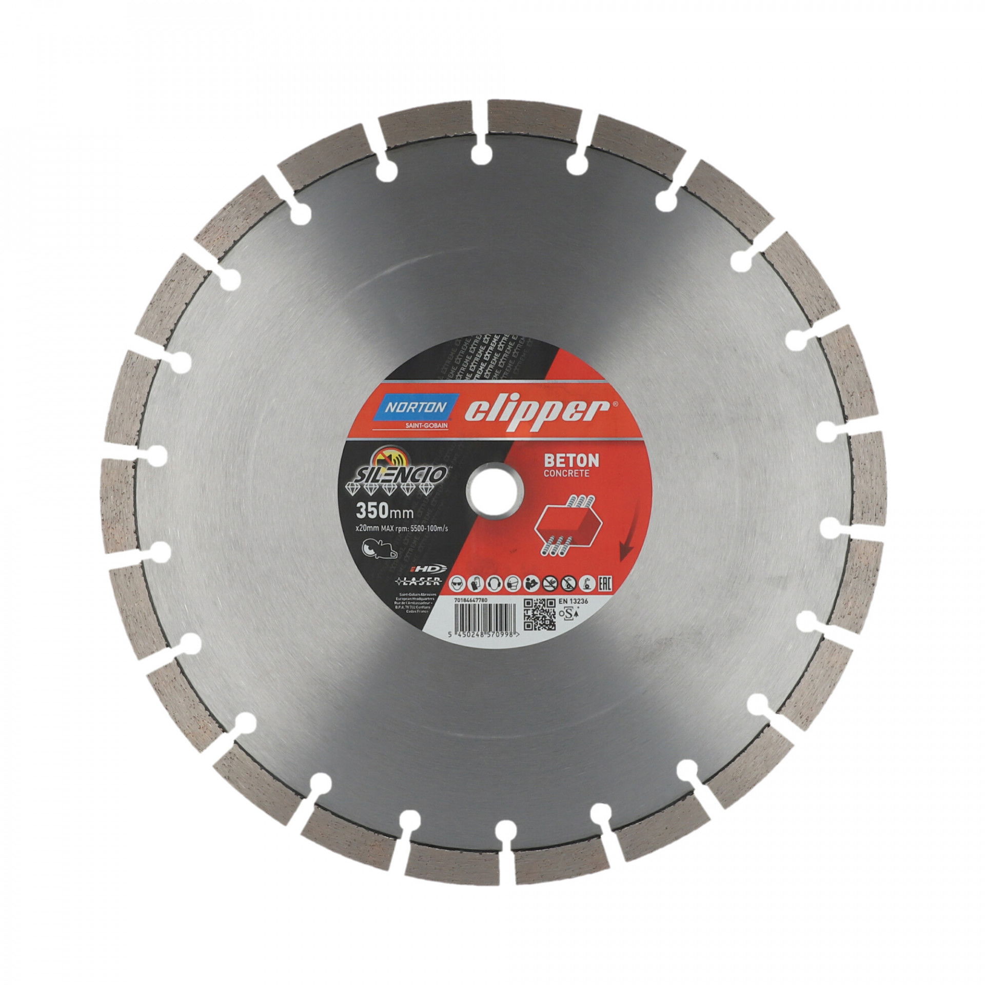 Norton Clipper Extreme Beton Silencio gyémánt vágókorong Ø350x20 mm termék fő termékképe