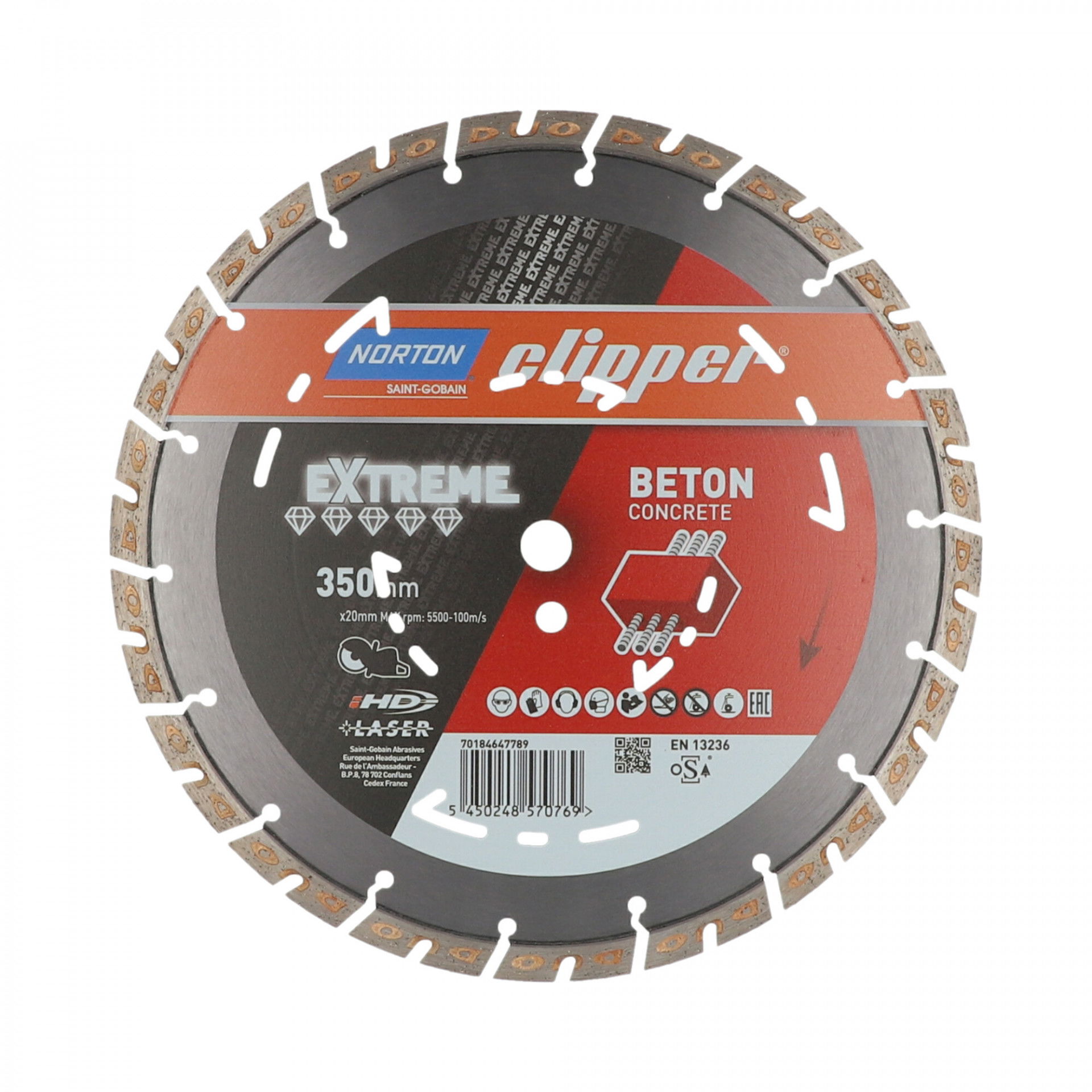 Norton Clipper Extreme Beton gyémánt vágókorong Ø350x20 mm termék fő termékképe