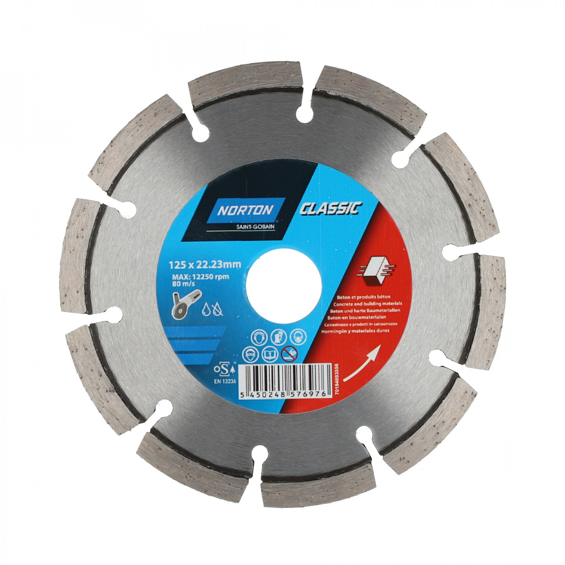 Norton Classic Concrete & Reinforced Concrete gyémánt vágókorong Ø125x22,23 mm termék fő termékképe