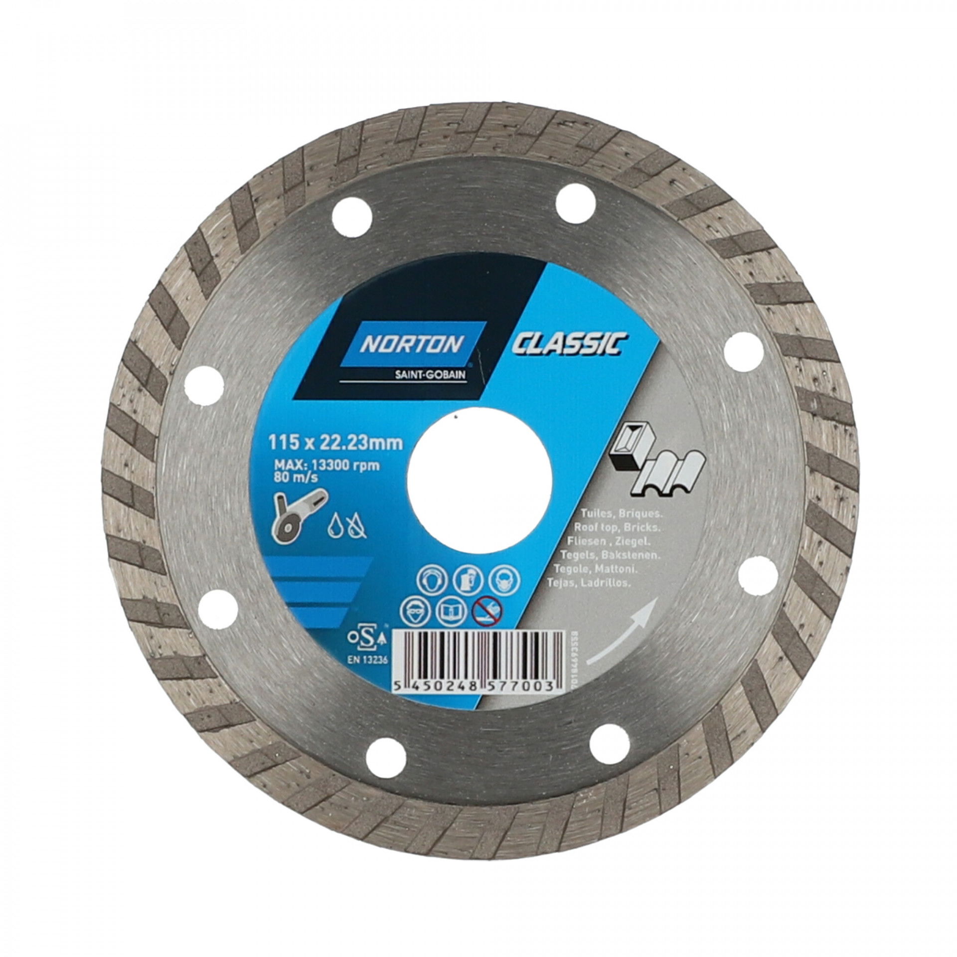 Norton Classic Bricks & Clay roof tiles gyémánt vágókorong Ø115x22,23 mm termék fő termékképe