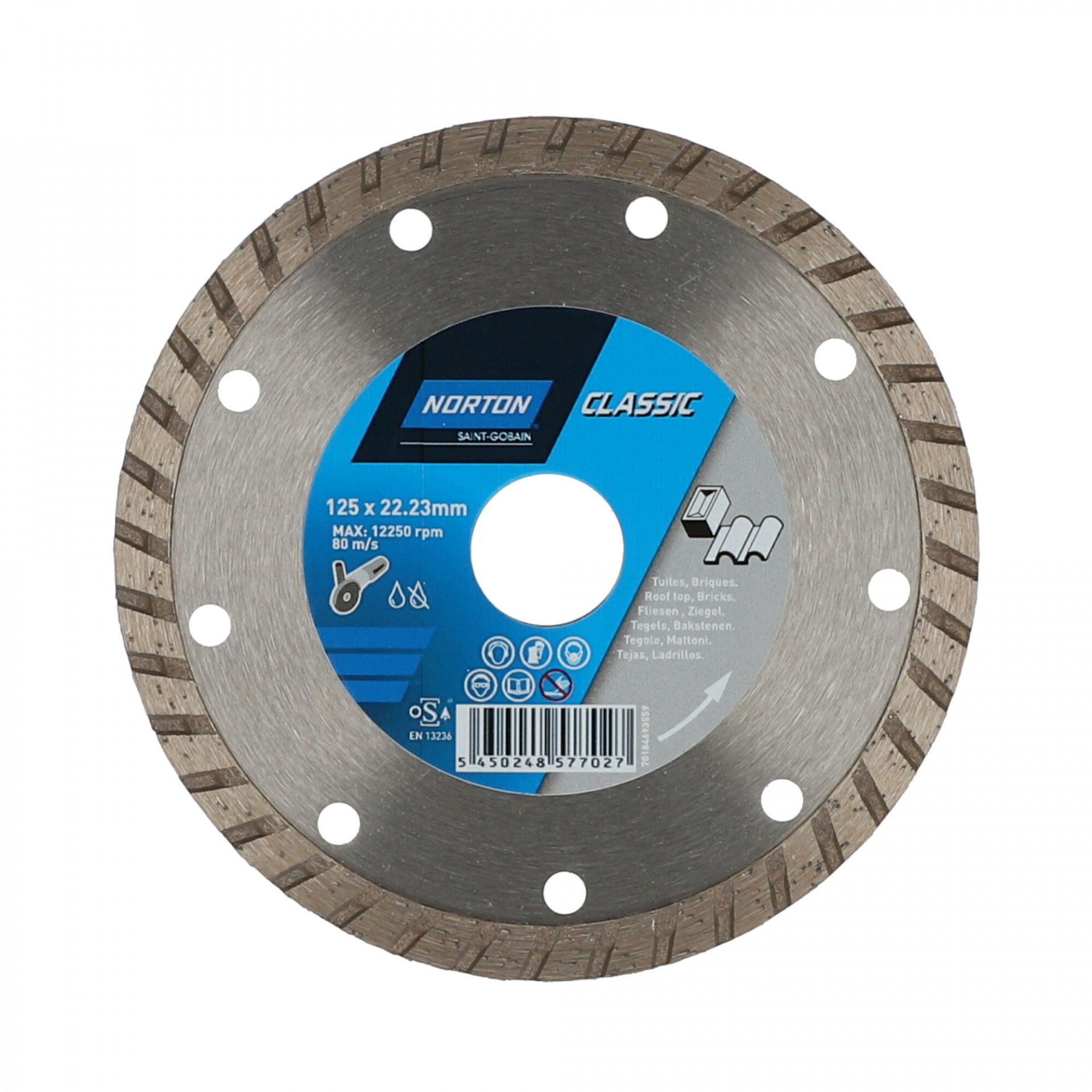 Norton Classic Bricks & Clay roof tiles gyémánt vágókorong Ø125x22,23 mm termék fő termékképe