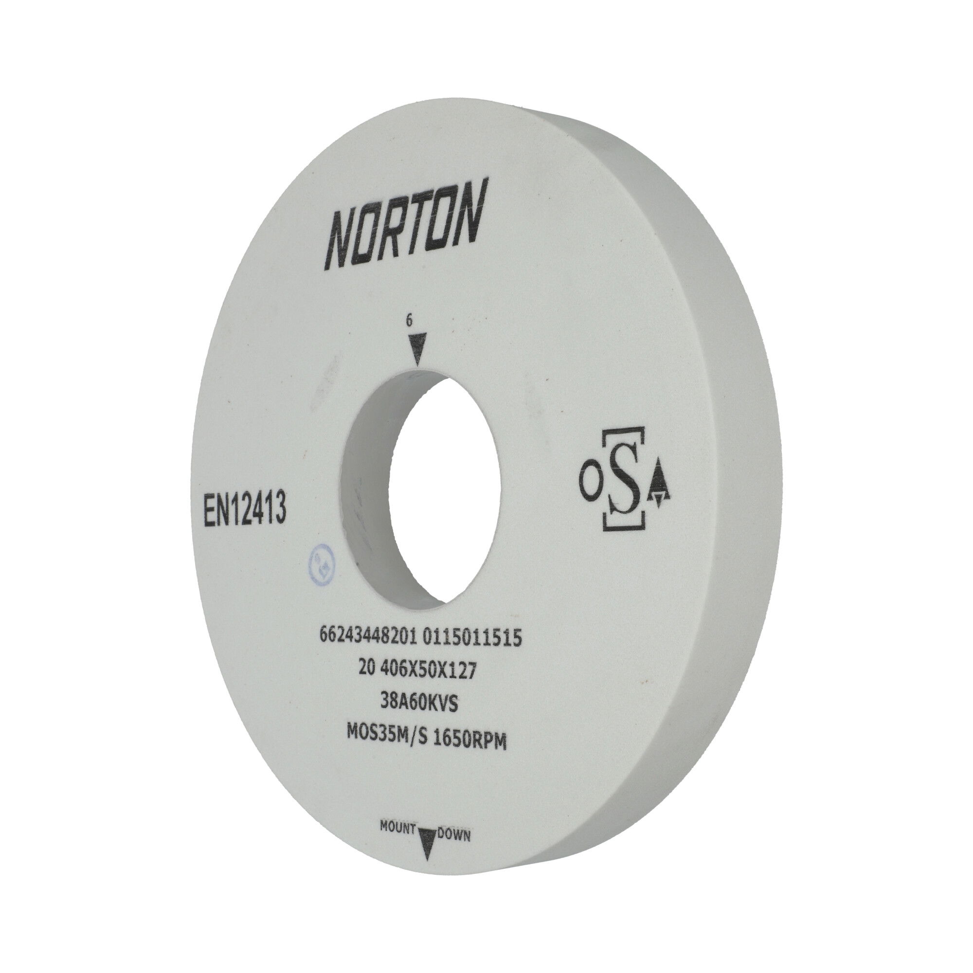 Norton Egyoldalt süllyesztett Form20 köszörűkorong  Ø406x50x127 mm 38A 60 K VS termék fő termékképe