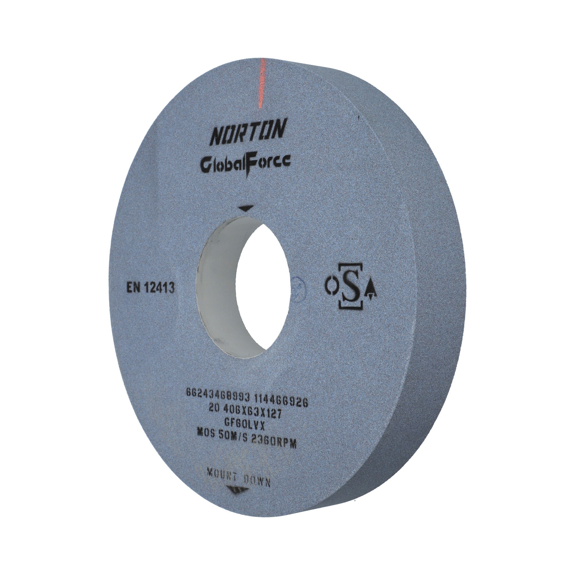 Norton Egyoldalt süllyesztett Form20 köszörűkorong  Ø406x63x127 mm GF 60 L VX termék fő termékképe