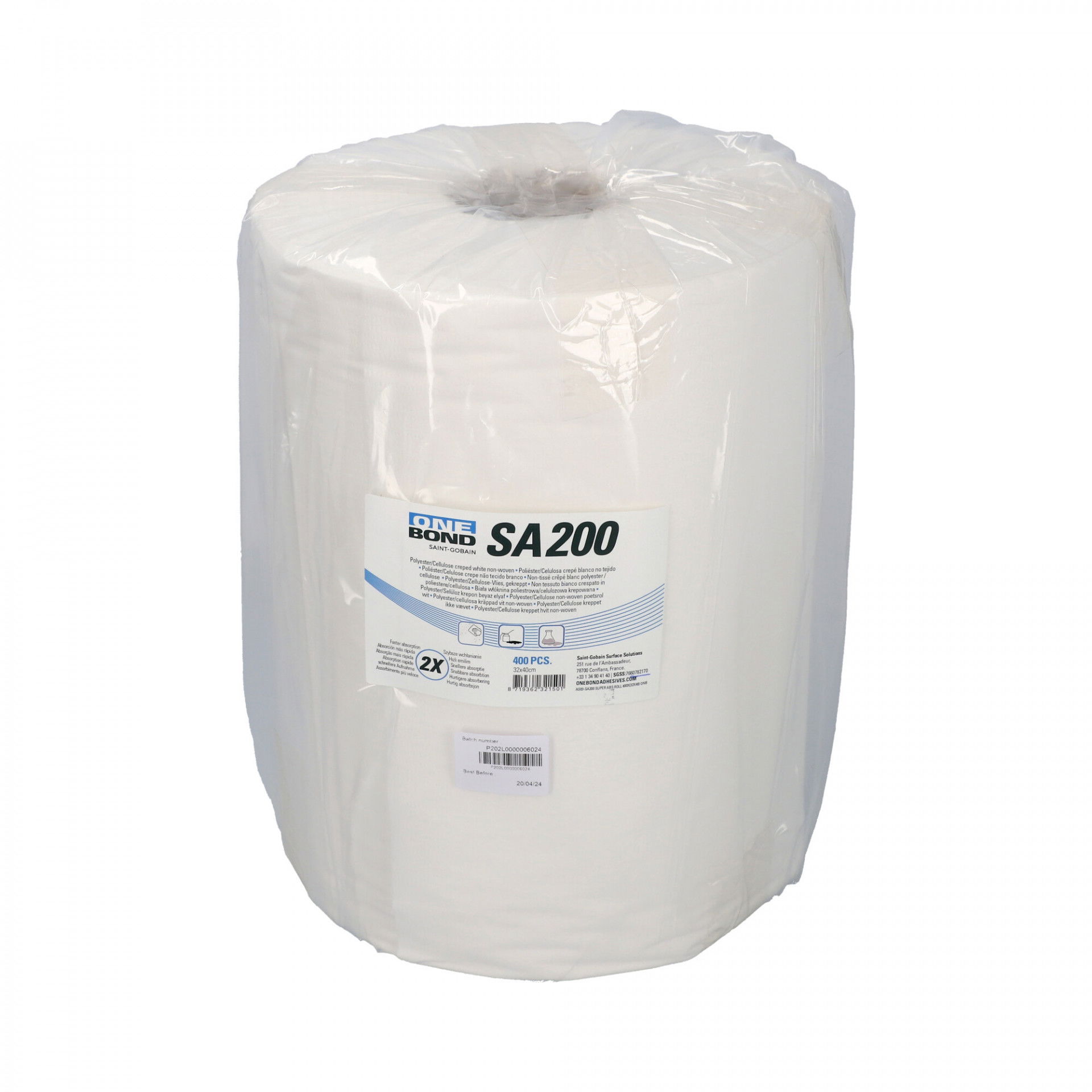 OneBond SA200 szupergyors törlőkendő, 400 db/csomag termék fő termékképe