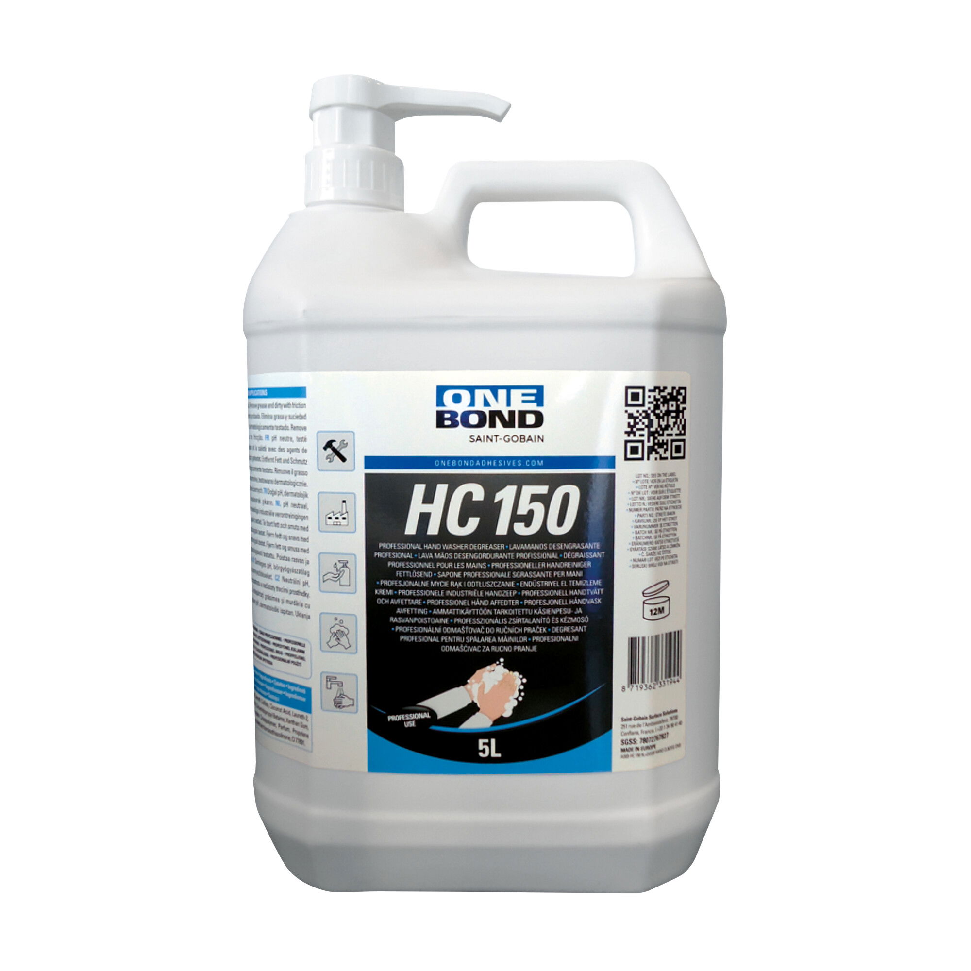 OneBond HC150 kéztisztító 5l, 4 db/csomag termék fő termékképe