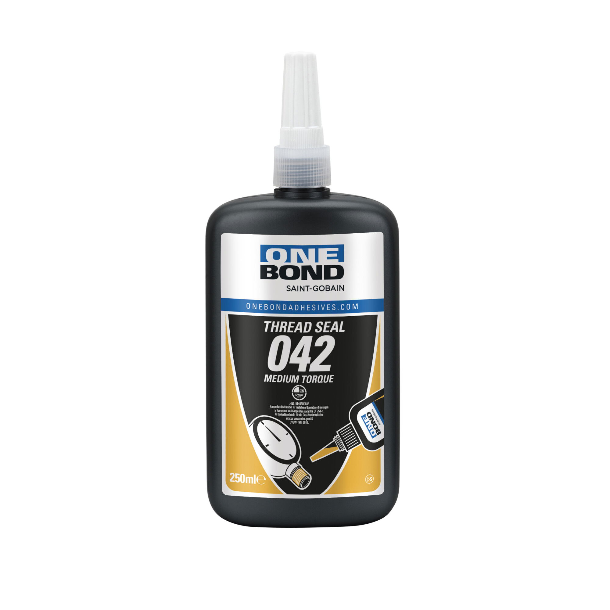 OneBond 042 menetrögzítő és tömítő 250ml, 6 db/csomag termék fő termékképe