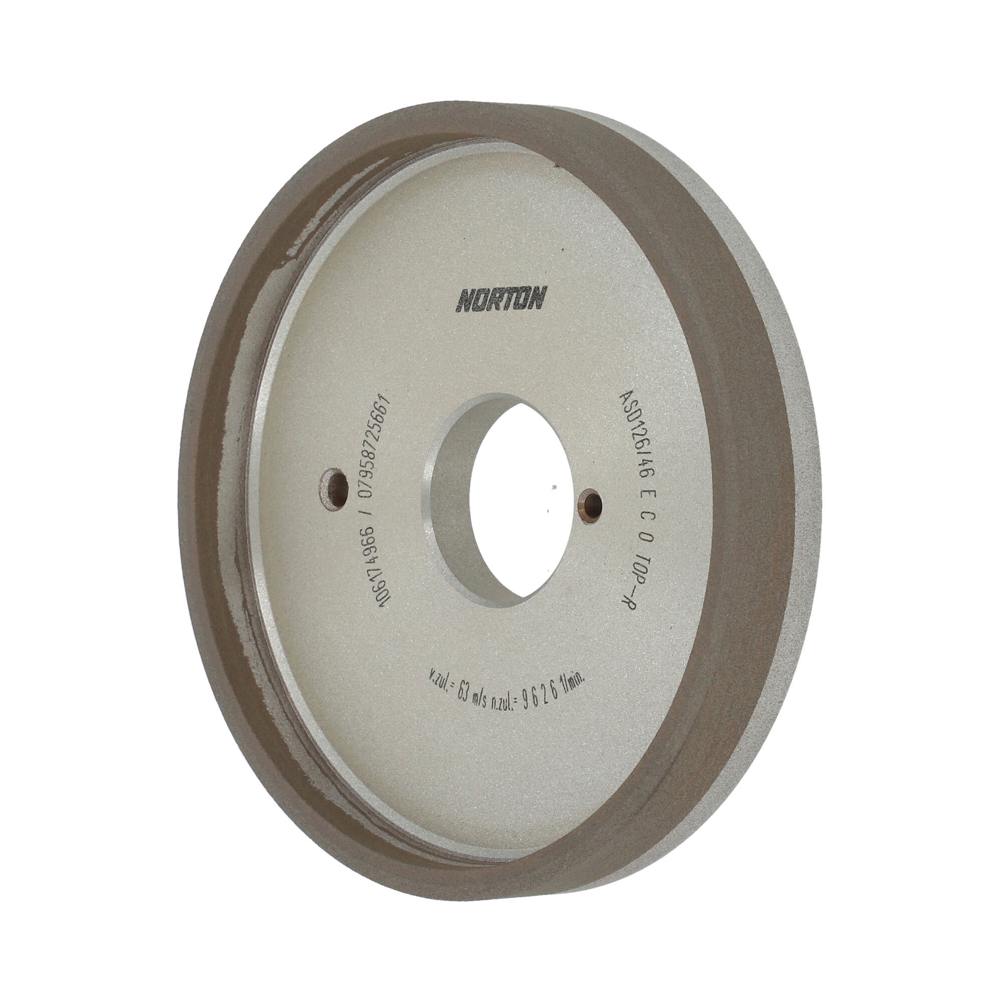 Norton Gyémánt köszörűkorong Ø125x5x10 mm ASD126/46 R100/R75 ECO TOP-P termék fő termékképe