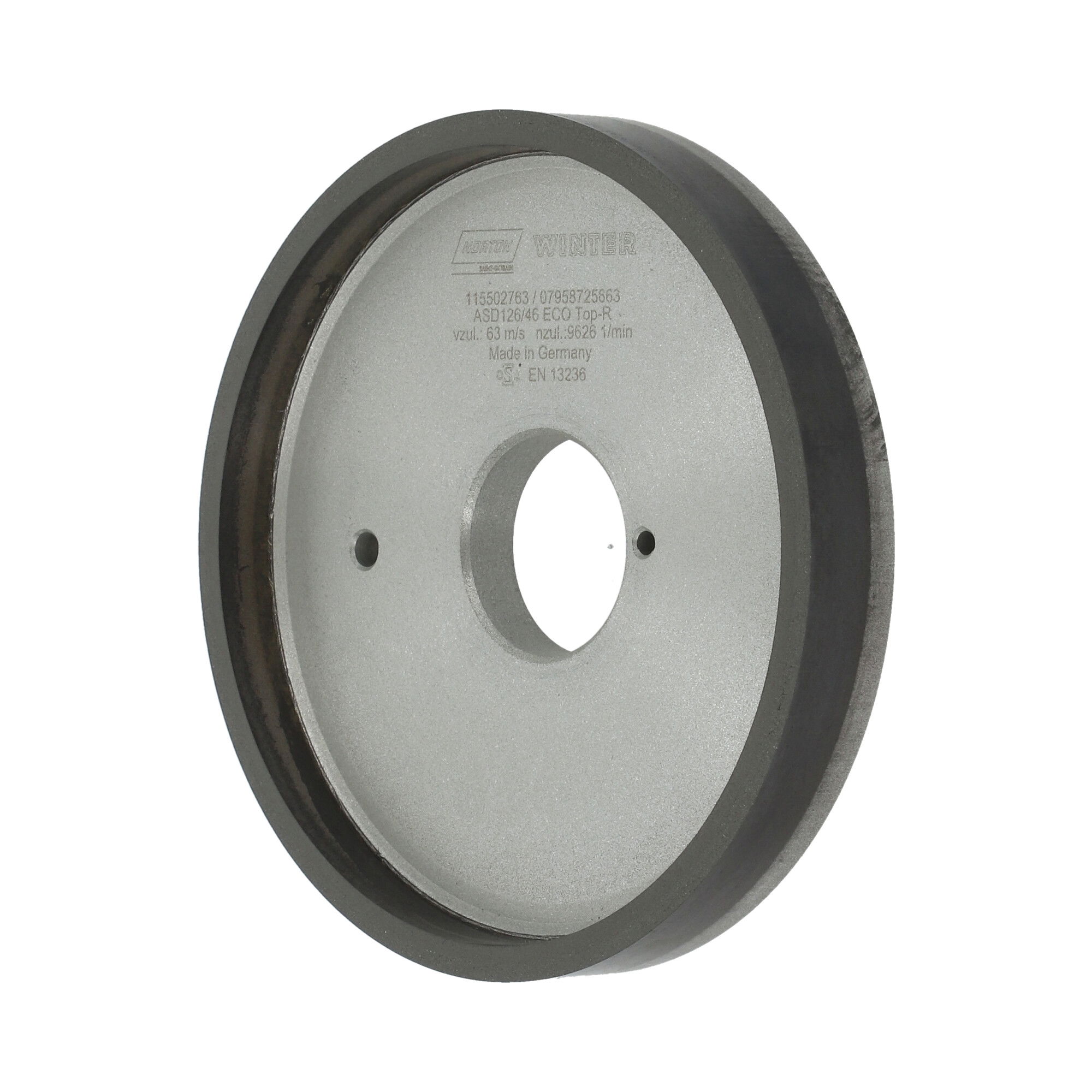 Norton Gyémánt köszörűkorong Ø125x5x10 mm ASD126/46 R125/R100 ECO TOP-R termék fő termékképe