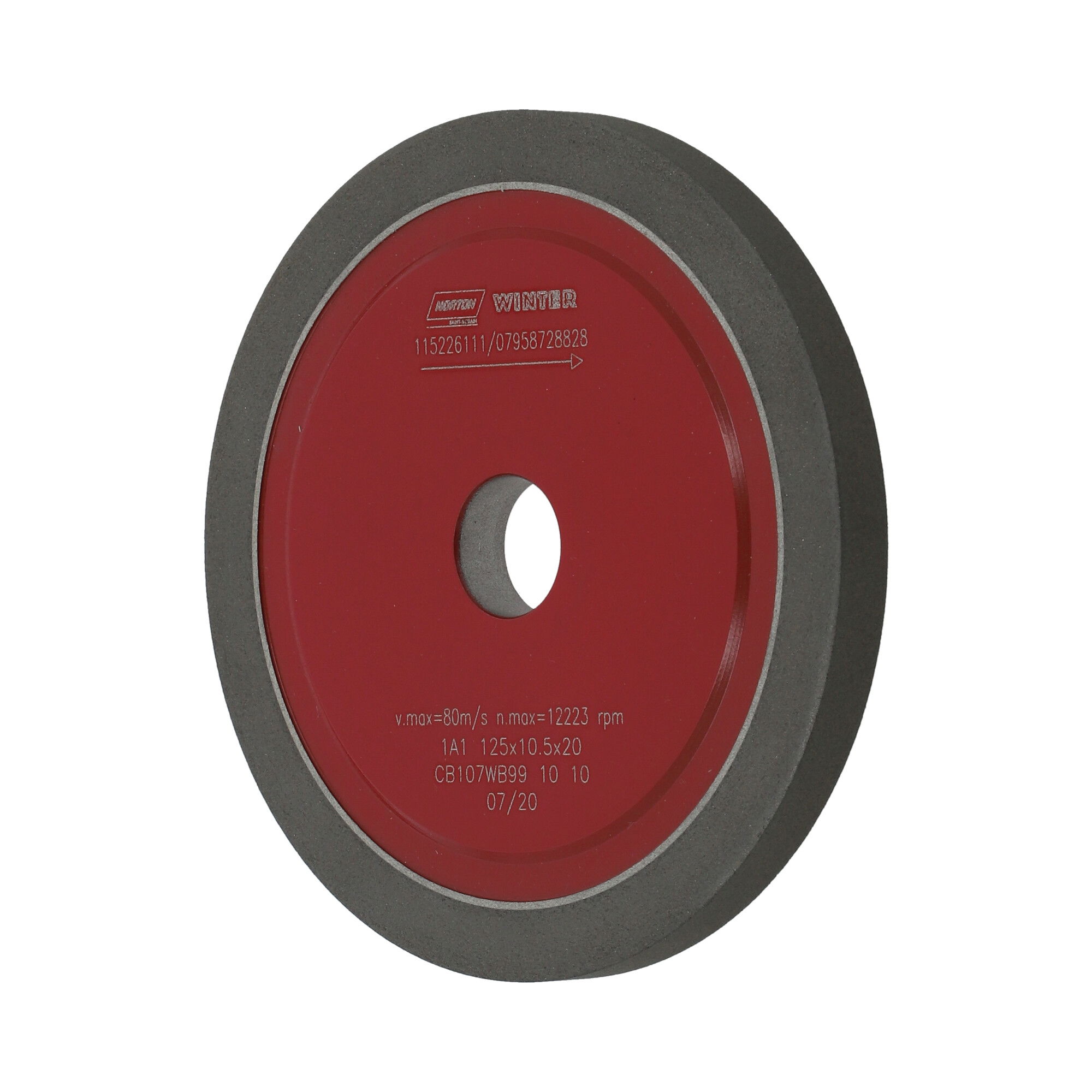 Norton CBN köszörűkorong Ø125x10x10 mm CB107 W B99 termék fő termékképe
