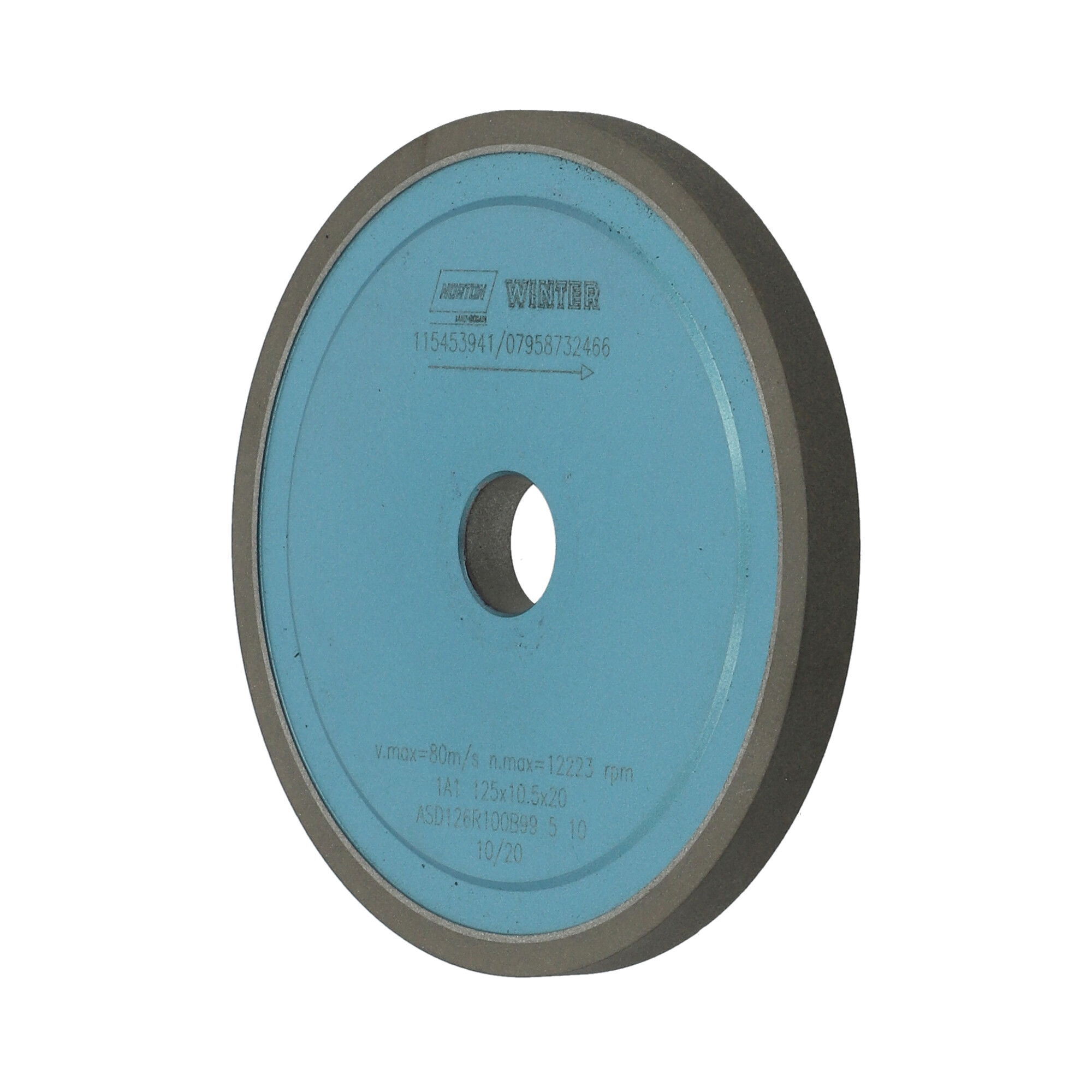 Norton Gyémánt köszörűkorong Ø125x10x5 mm ASD126 R100 B99 termék fő termékképe