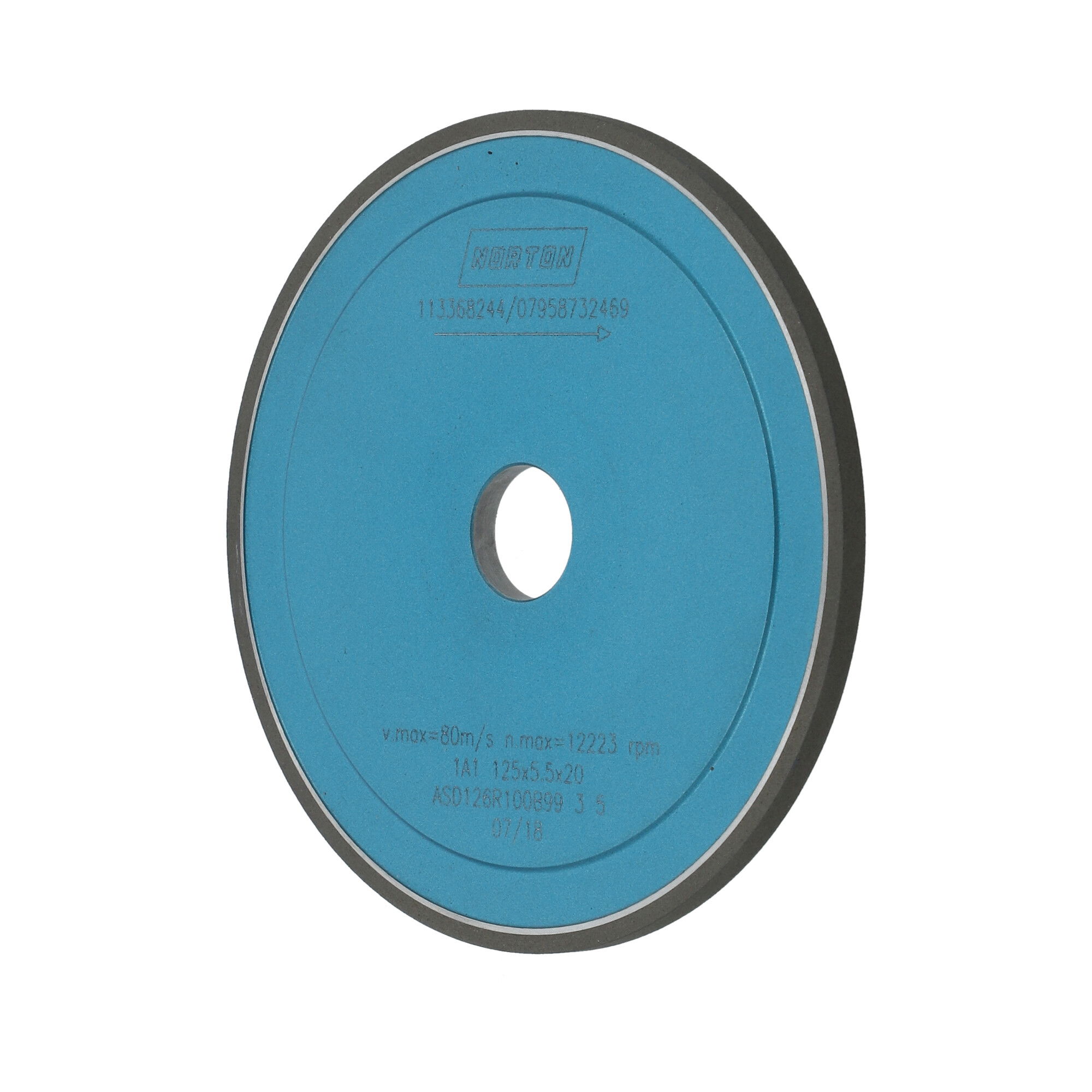 Norton Gyémánt köszörűkorong Ø125x5x3 mm ASD126 R100 B99 termék fő termékképe