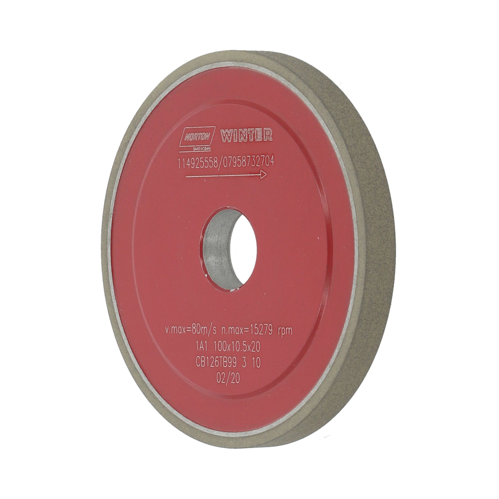 Norton CBN köszörűkorong Ø100x10x5 mm CB126 T B99 termék fő termékképe