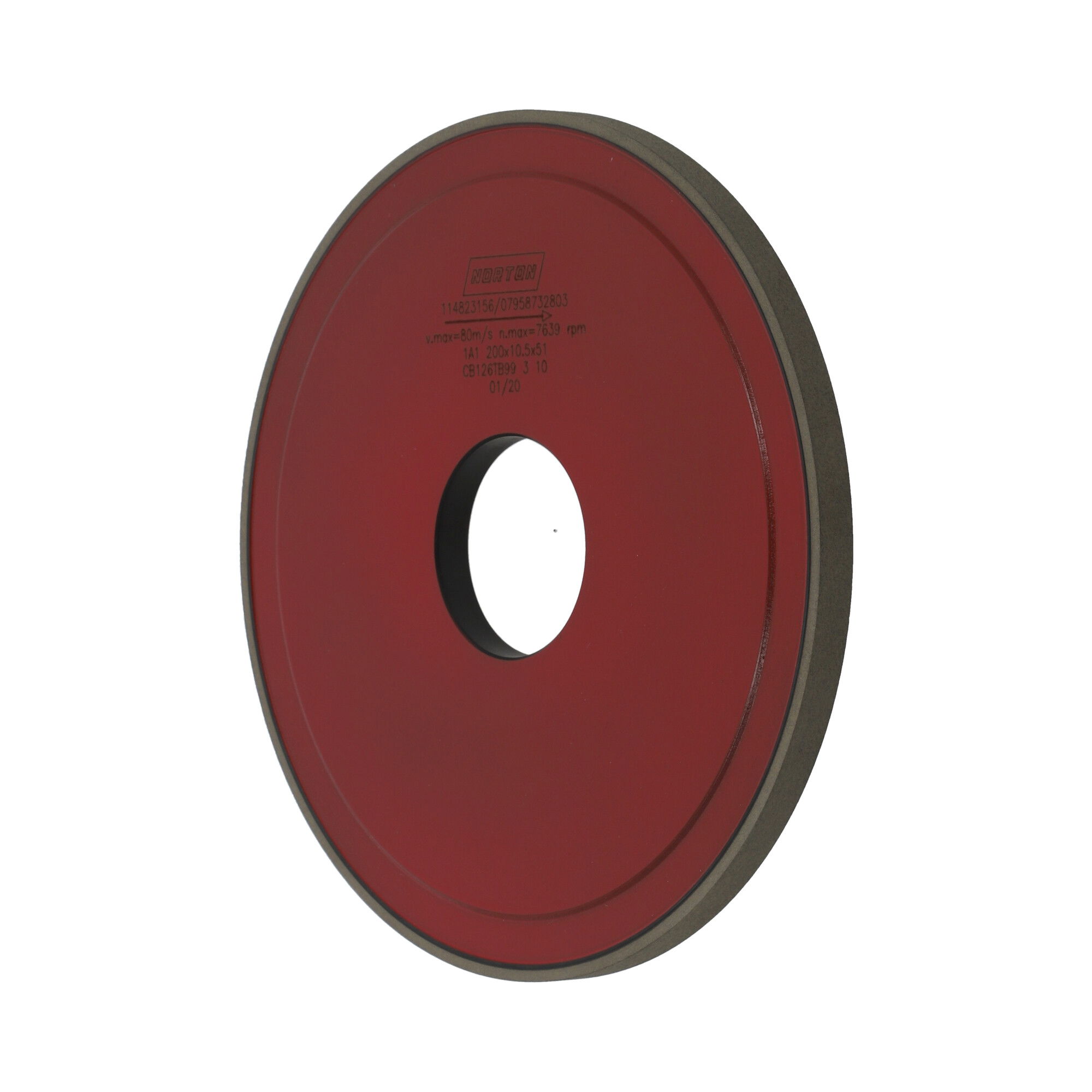 Norton CBN köszörűkorong Ø200x10x3 mm CBN126 T B99 termék fő termékképe