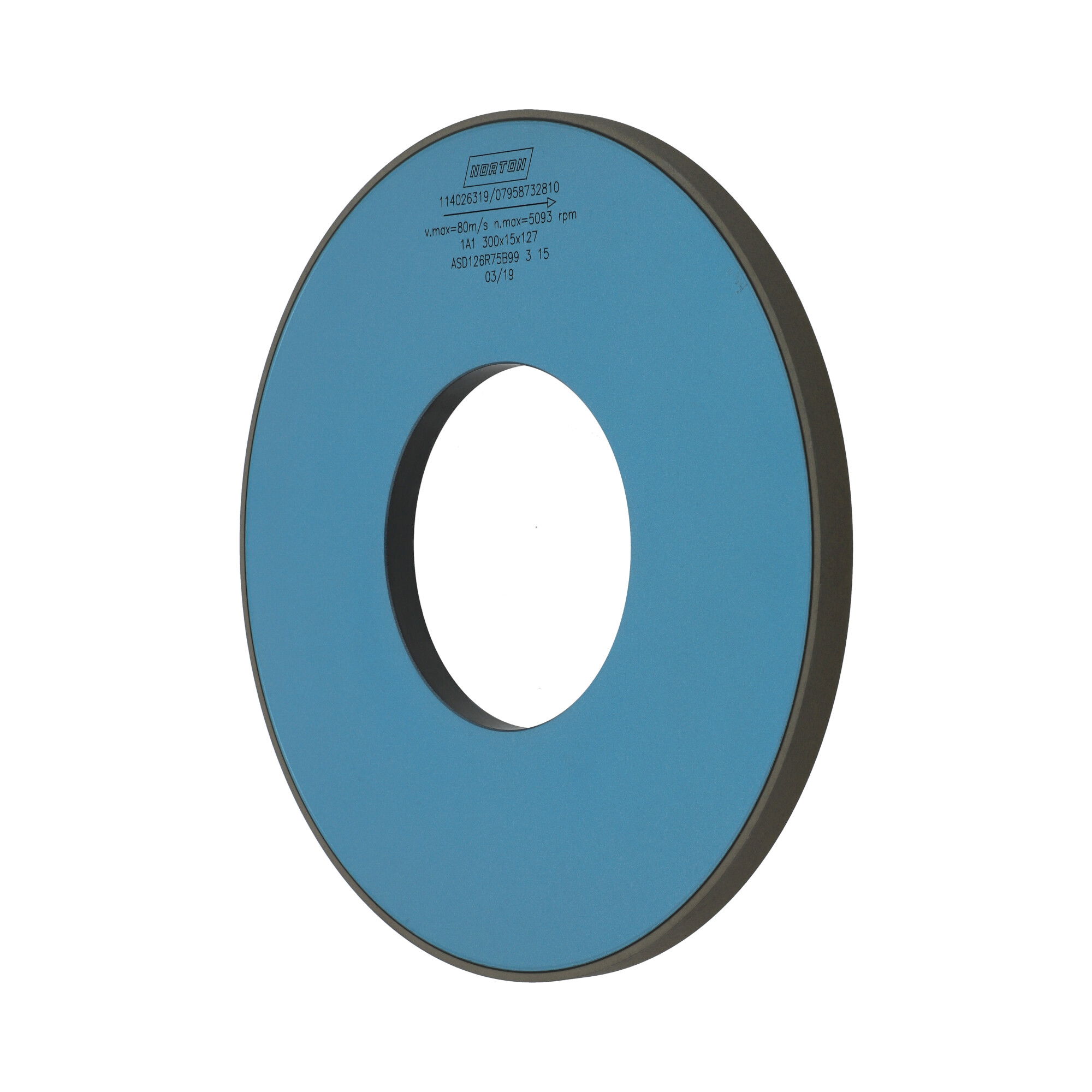 Norton Gyémánt köszörűkorong Ø300x15x3 mm ASD126 R75 B99 termék fő termékképe