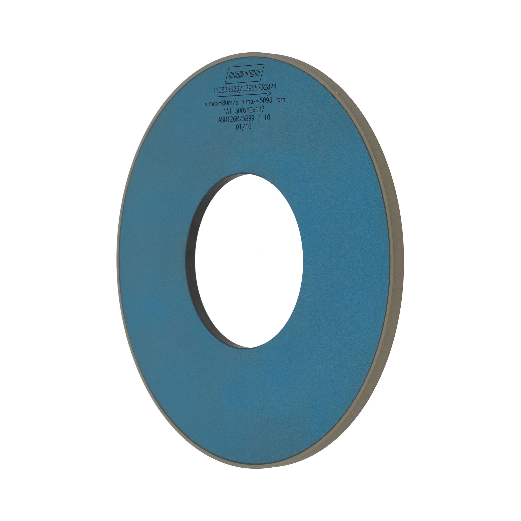 Norton Gyémánt köszörűkorong Ø300x10x3 mm ASD126 R75 B99 termék fő termékképe