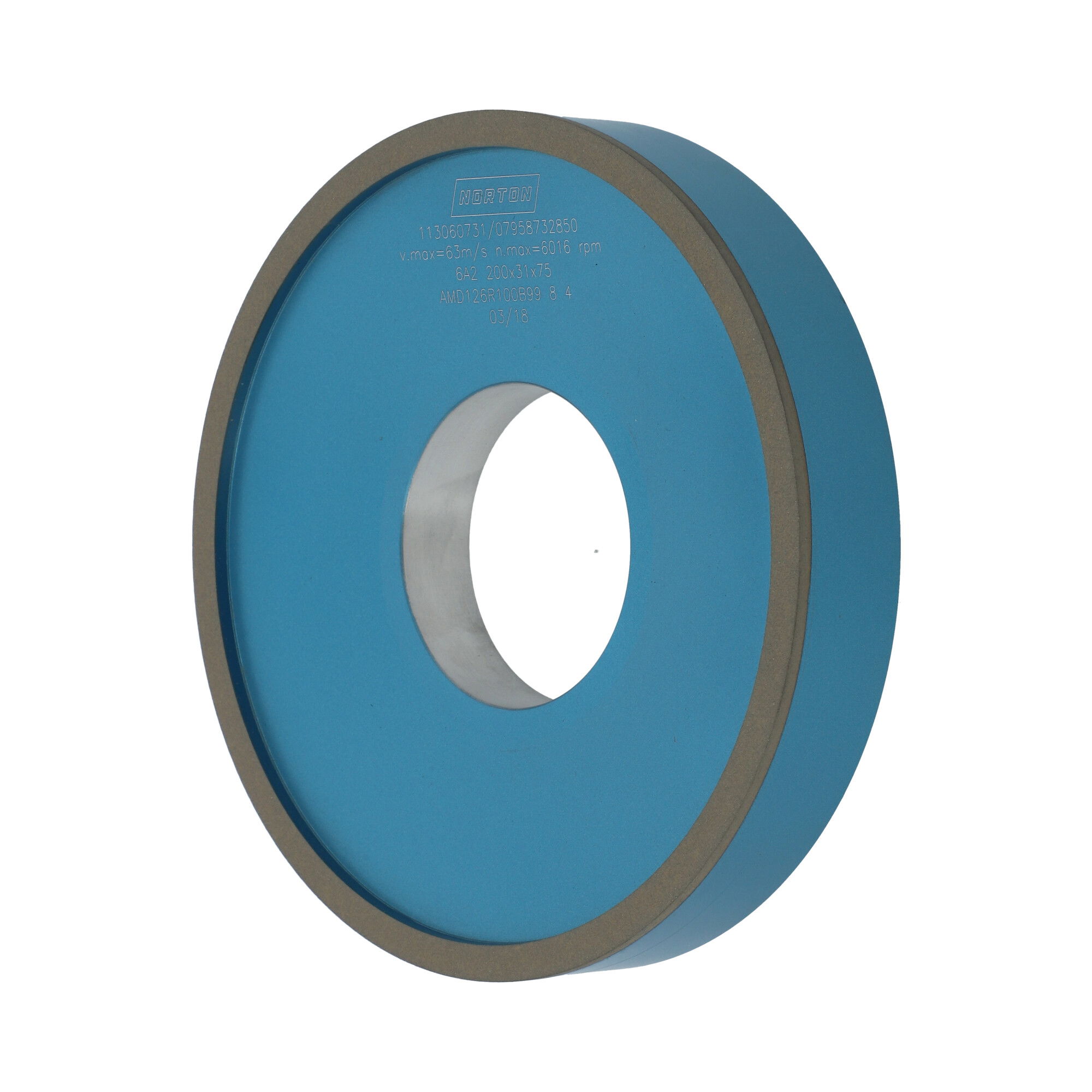 Norton Gyémánt köszörűkorong Ø200x8x4 mm ASD126 R100 B99 termék fő termékképe