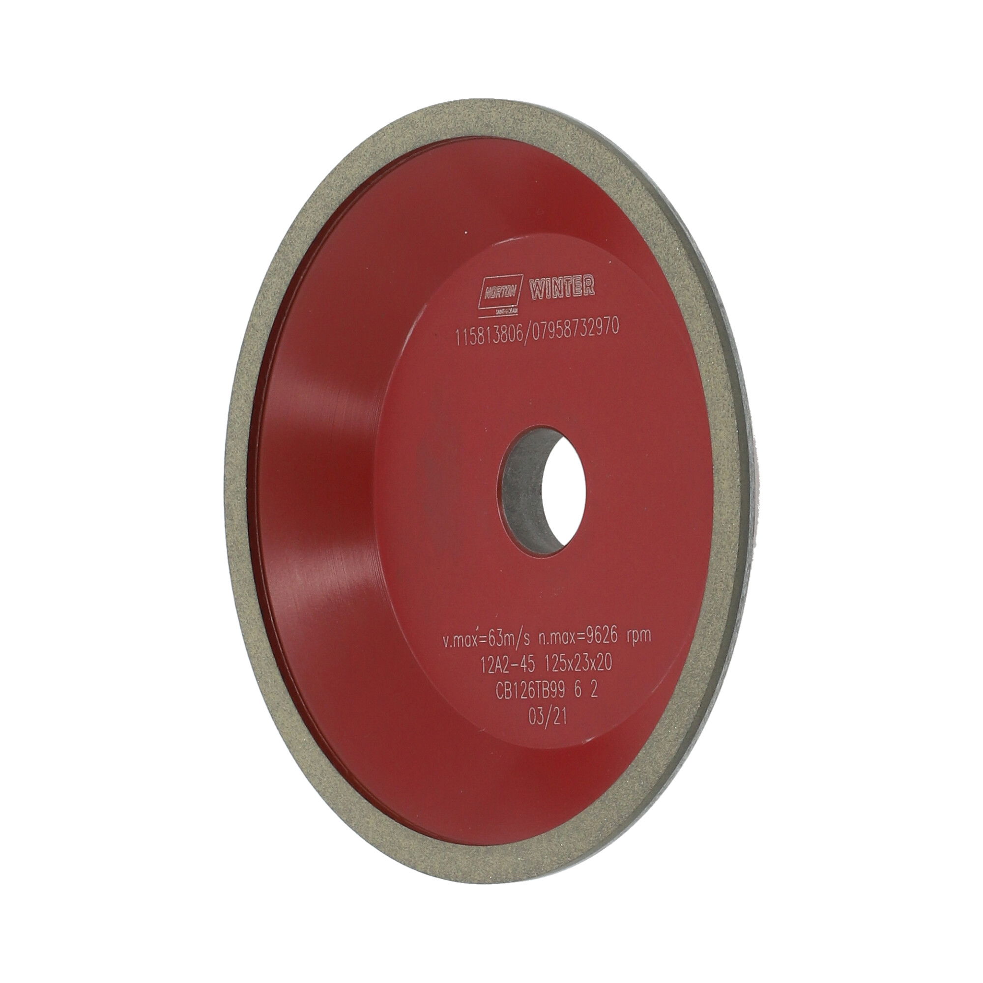 Norton CBN köszörűkorong Ø100x5x2 mm CBN126 Q B99 termék fő termékképe