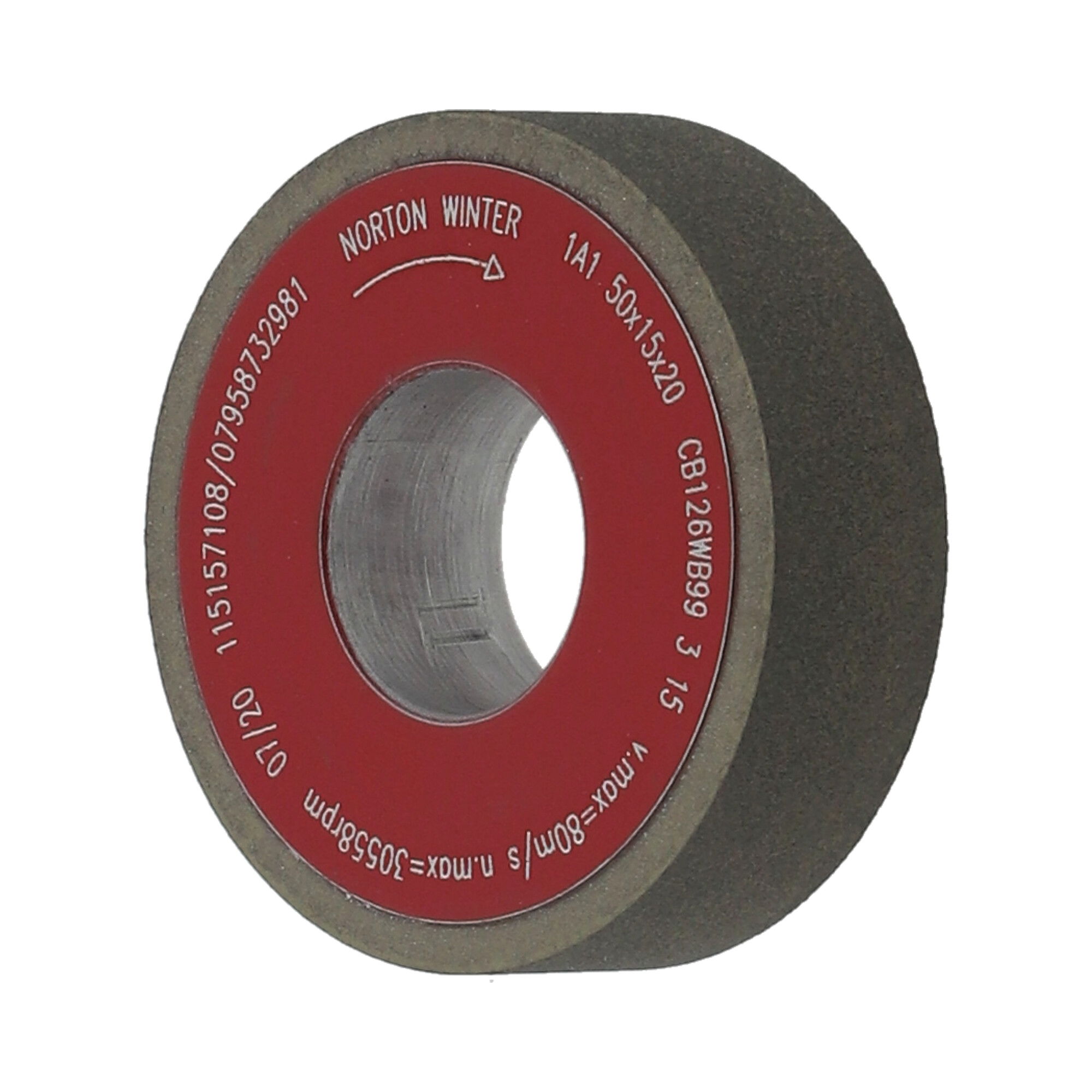 Norton CBN köszörűkorong Ø50x15x3 mm CBN126 W B99 termék fő termékképe