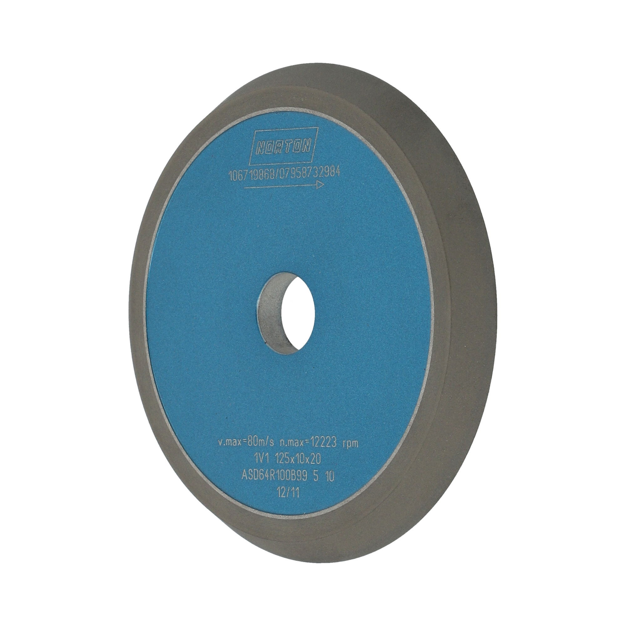 Norton Gyémánt köszörűkorong Ø100x15x5 mm ASD64 R100 B99 45º termék fő termékképe